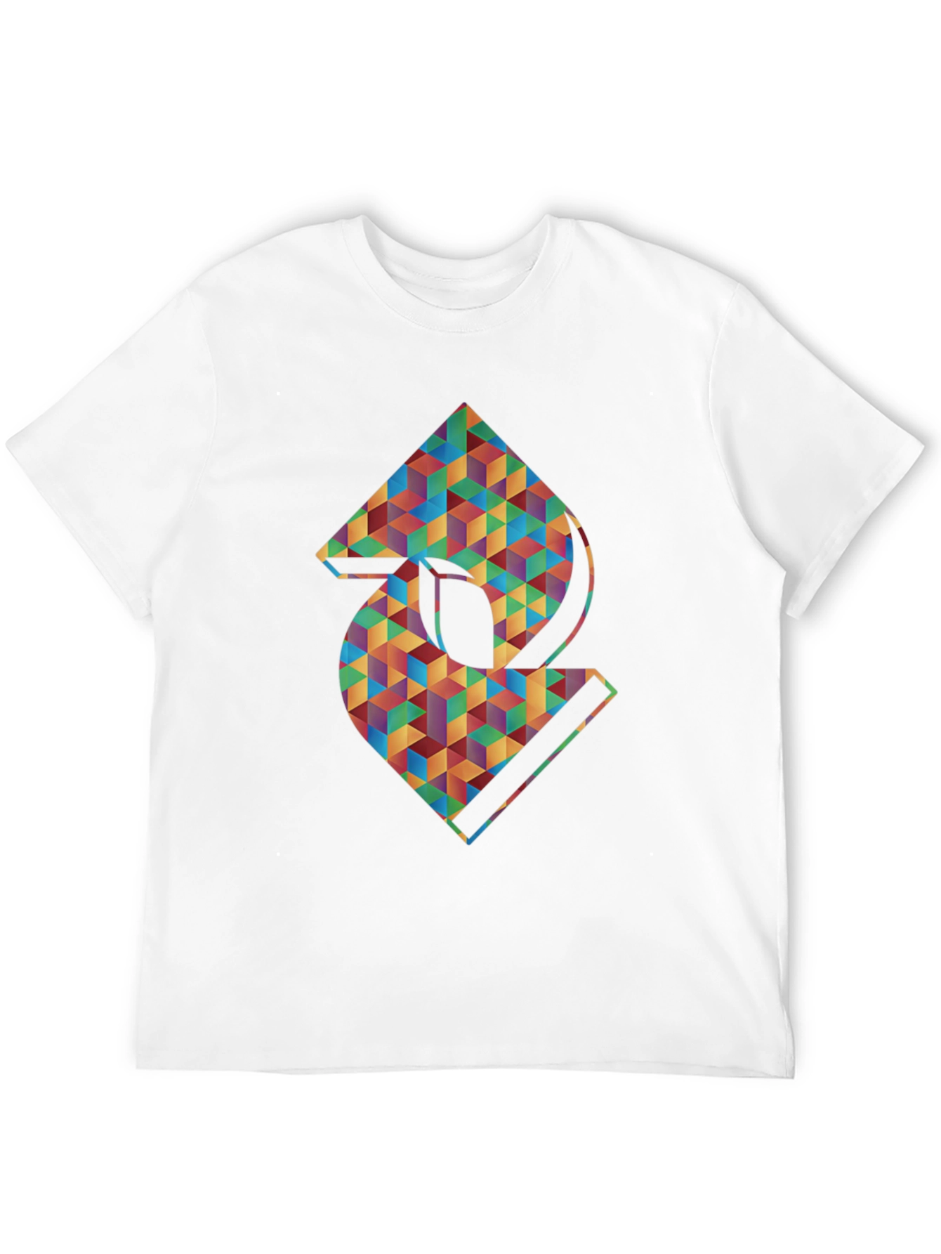 Geometric Abstract Graphic Mens Black T-Shirt