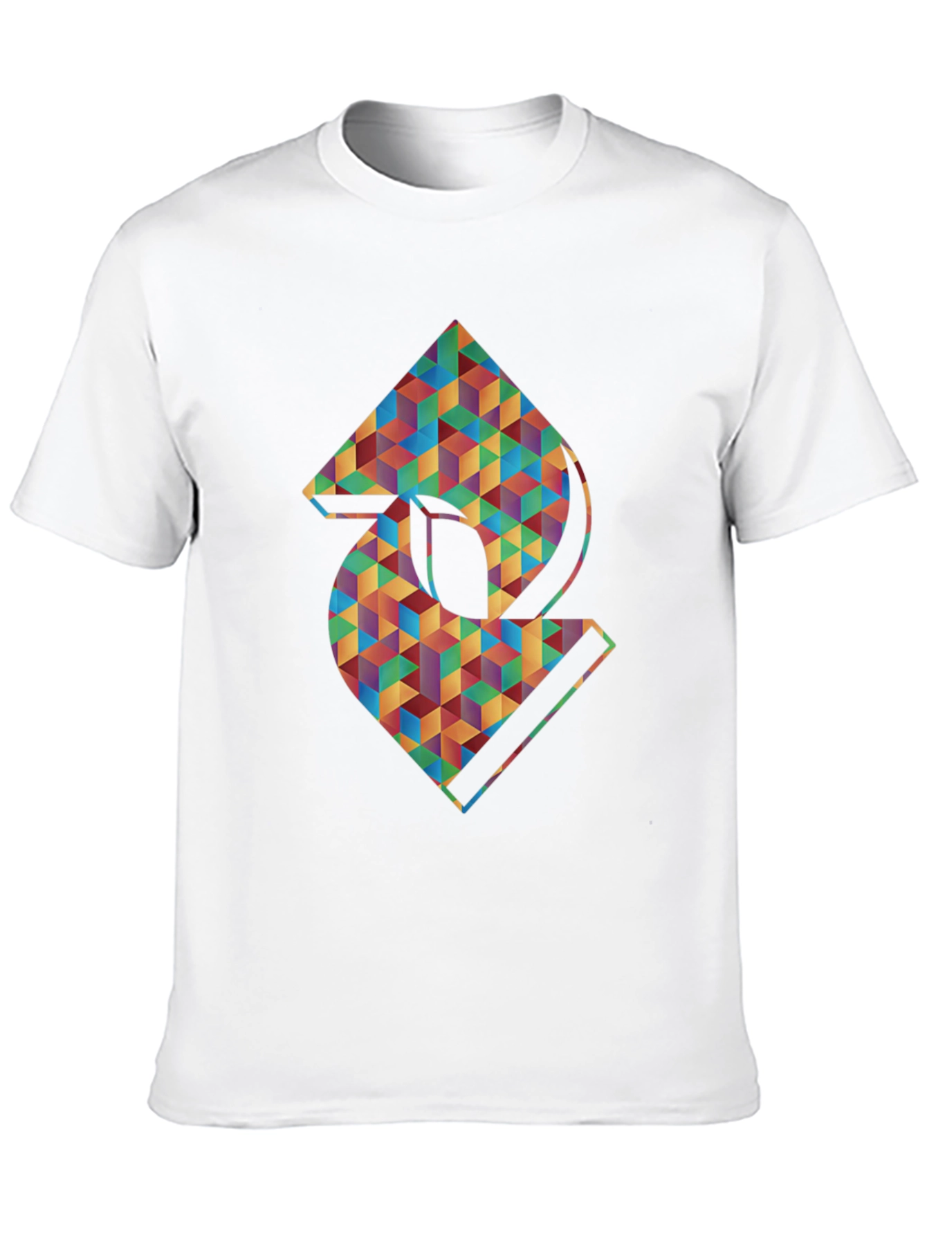 Geometric Abstract Graphic Mens Black T-Shirt