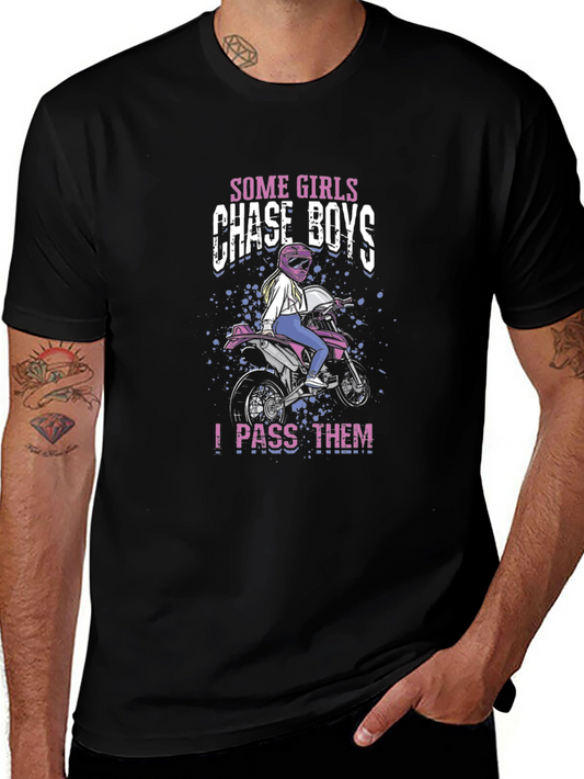 Girls Chase Boys - I Pass Them Black T-Shirt