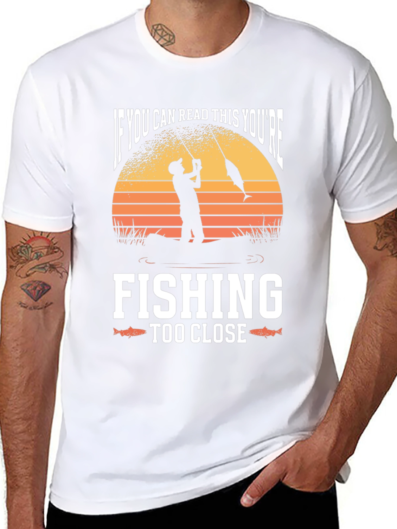 Funny Fishing T-Shirt - Youre Fishing Too Close
