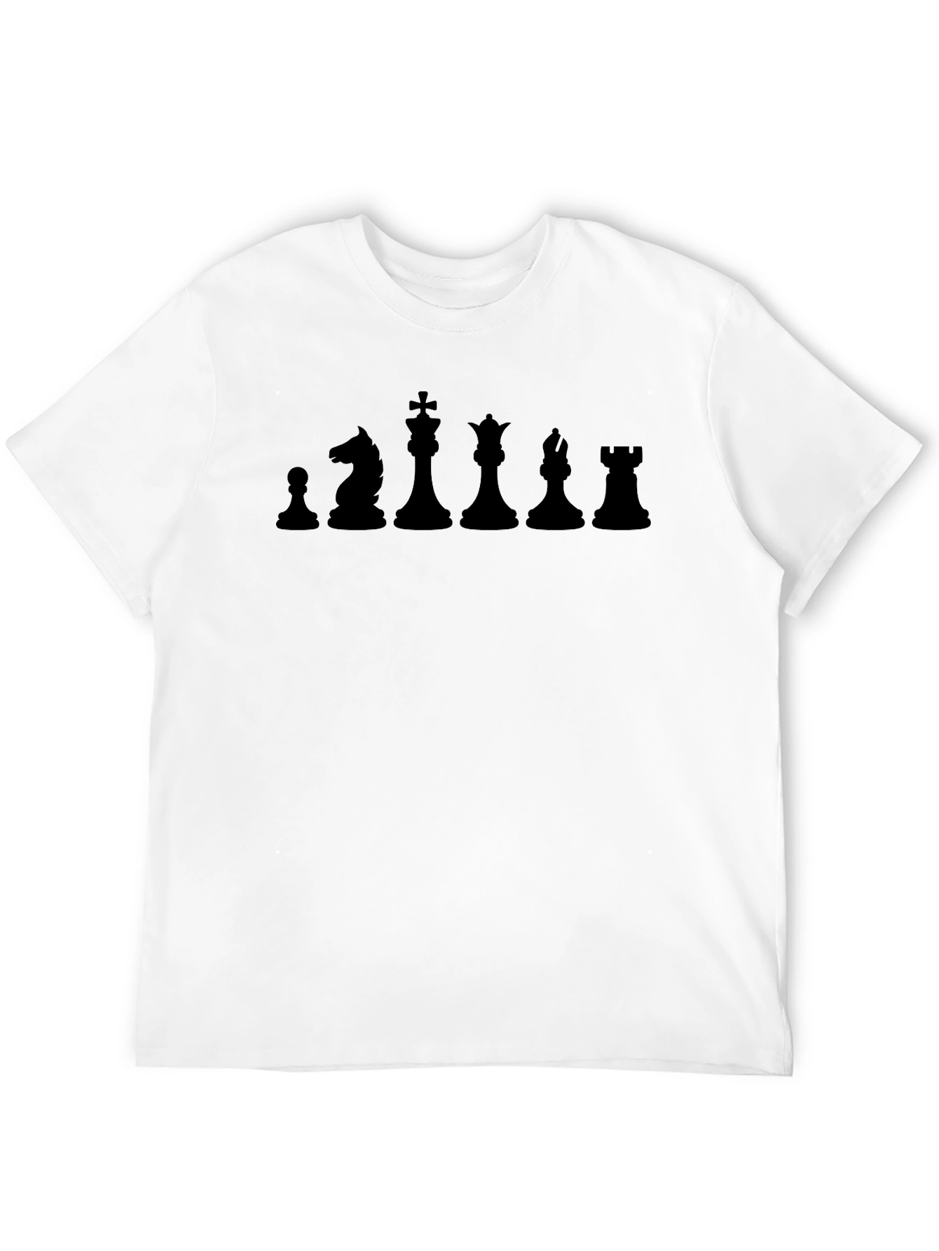 Chess Piece Lineup Black T-Shirt
