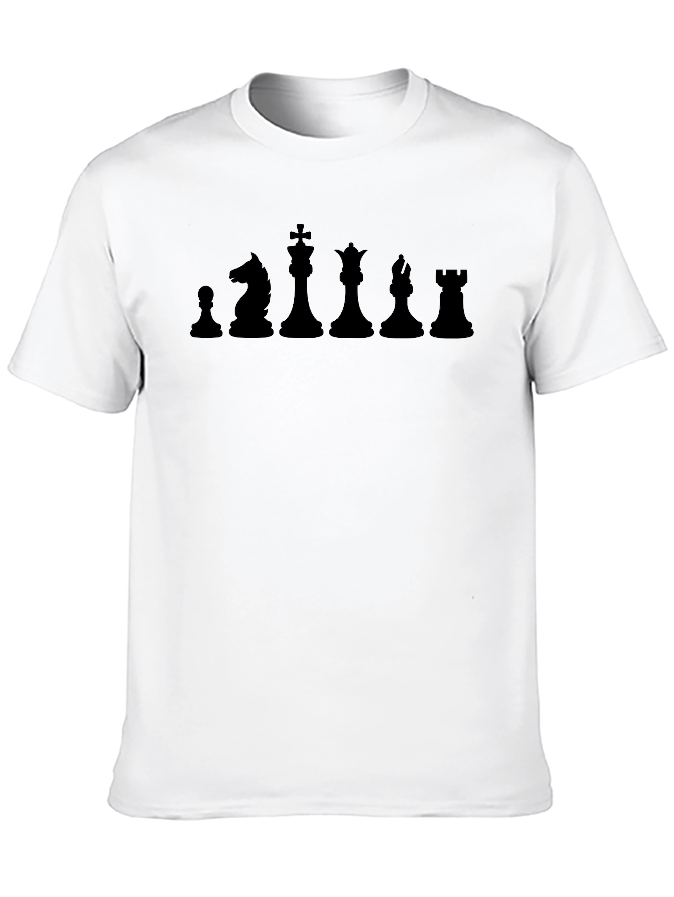 Chess Piece Lineup Black T-Shirt