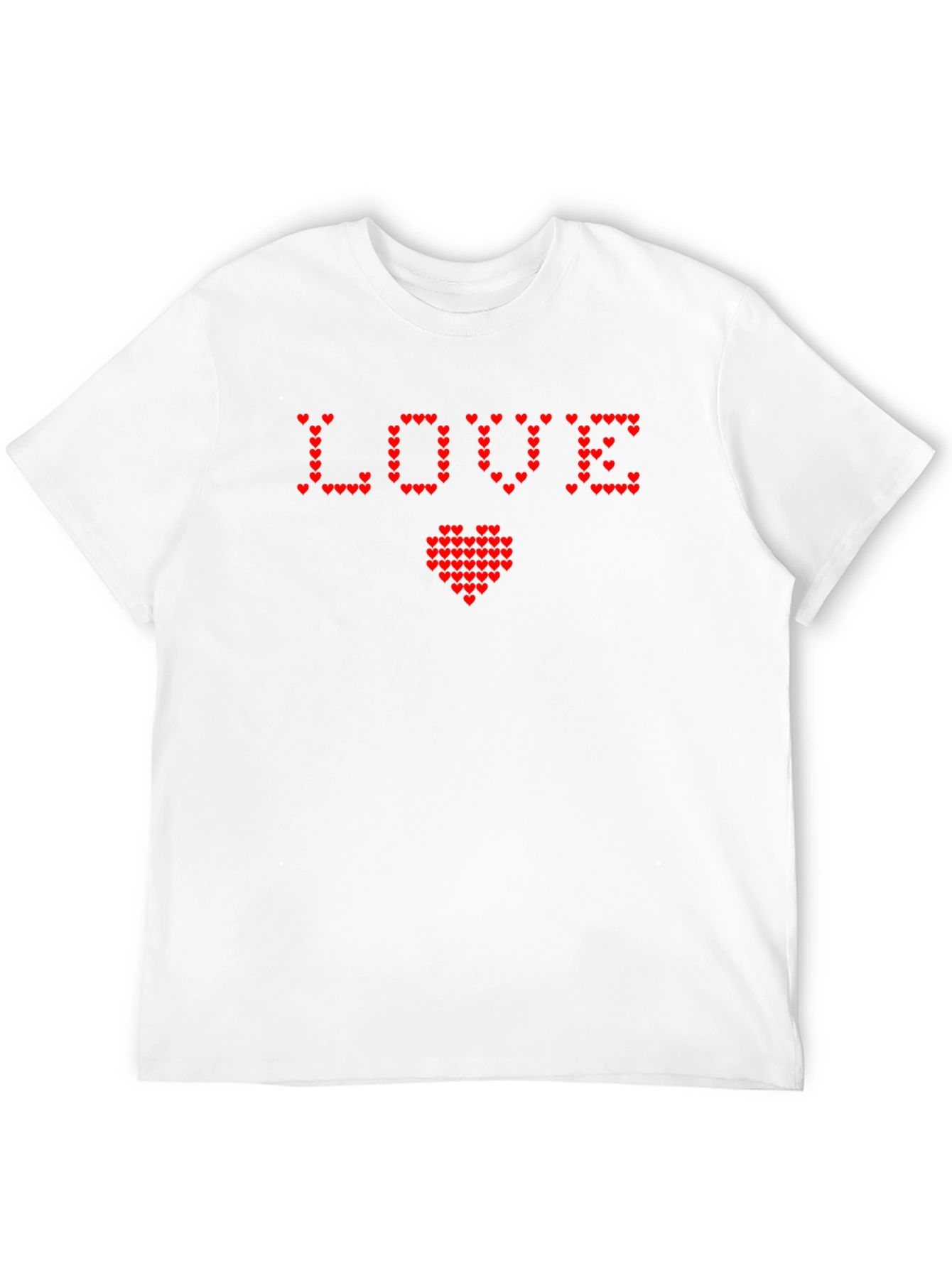 Heart Pixel Love Graphic Tee - Soft Cotton Blend