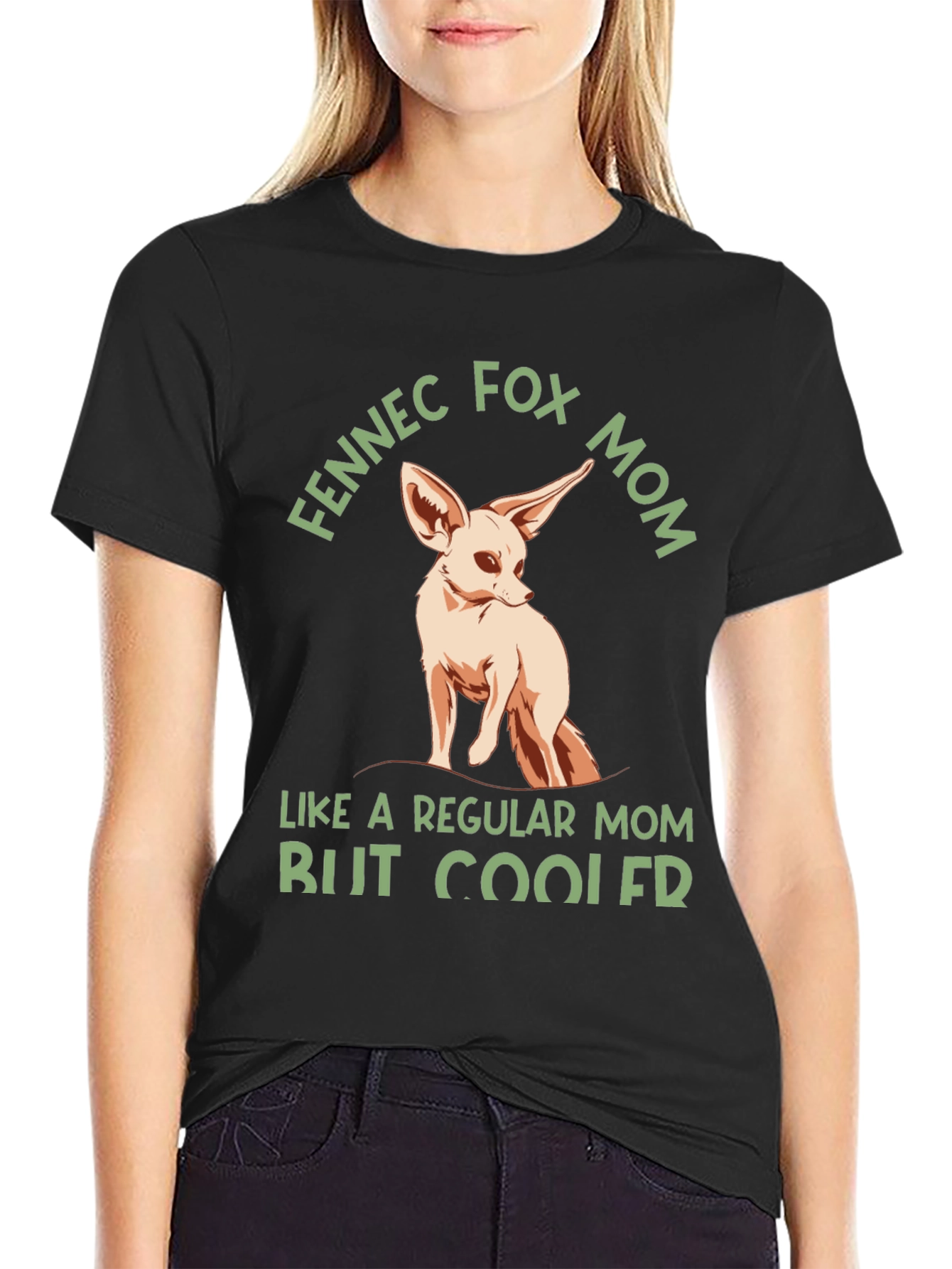 Fennec Fox Mom T-Shirt - Cute Animal Graphic Tee