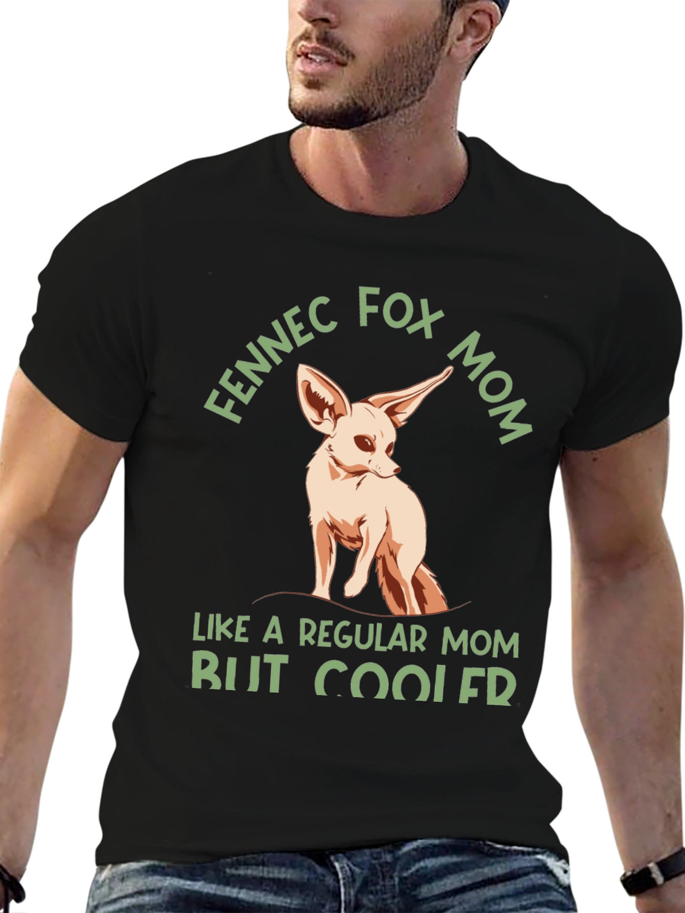 Fennec Fox Mom T-Shirt - Cute Animal Graphic Tee