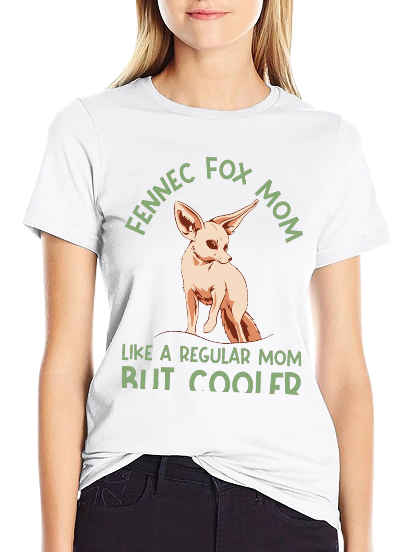 Fennec Fox Mom T-Shirt - Cute Animal Graphic Tee