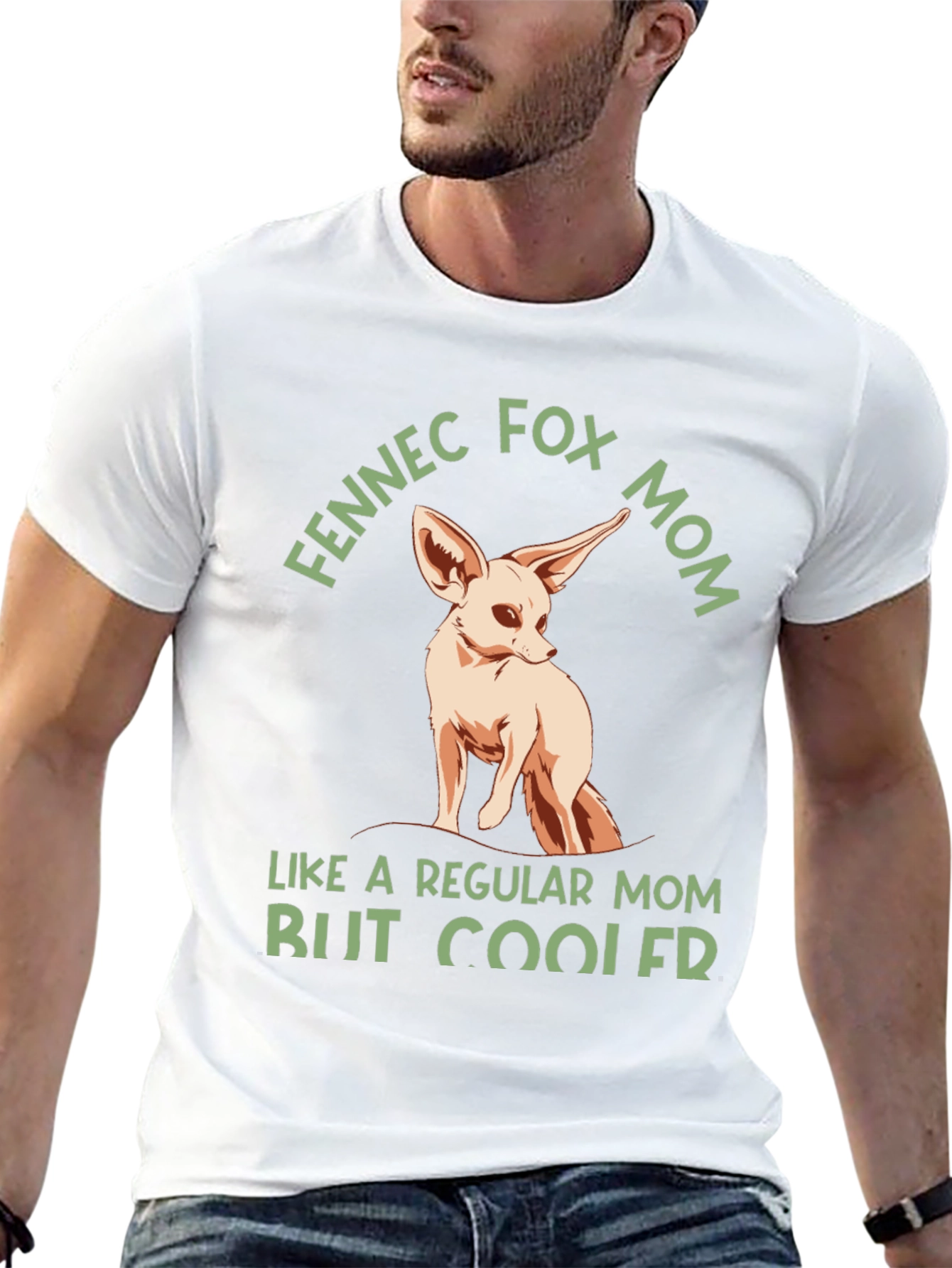 Fennec Fox Mom T-Shirt - Cute Animal Graphic Tee