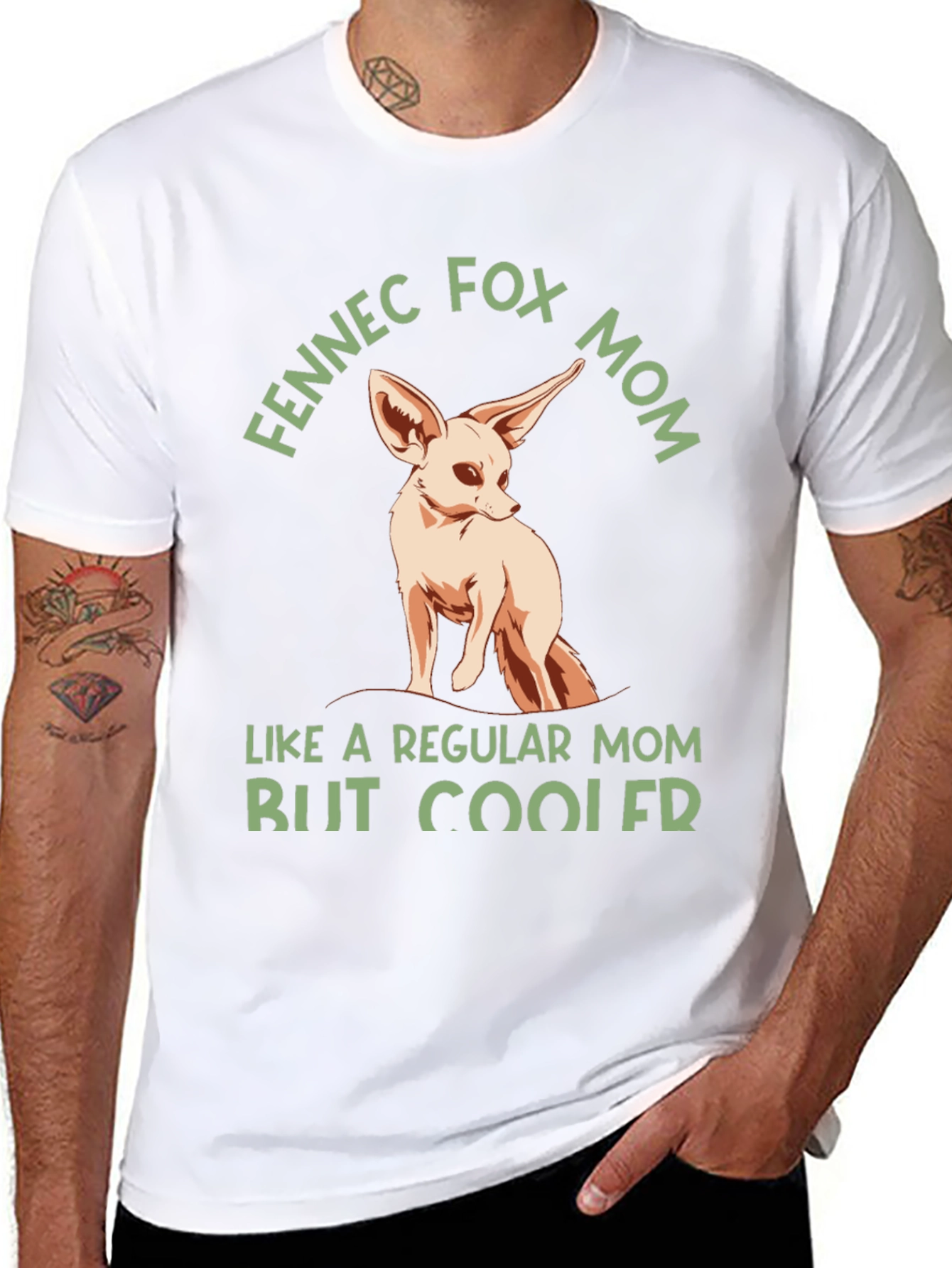 Fennec Fox Mom T-Shirt - Cute Animal Graphic Tee