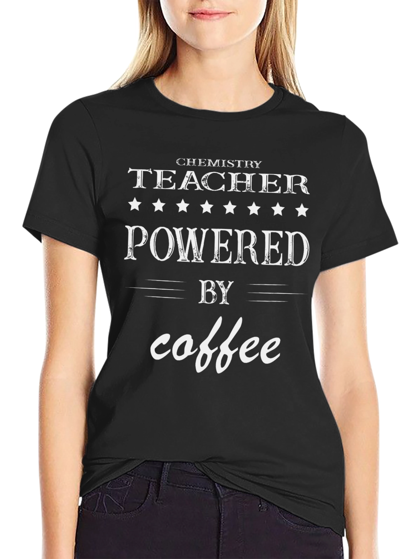 Chemistry Teacher Coffee Powered Graphic T-Shirt