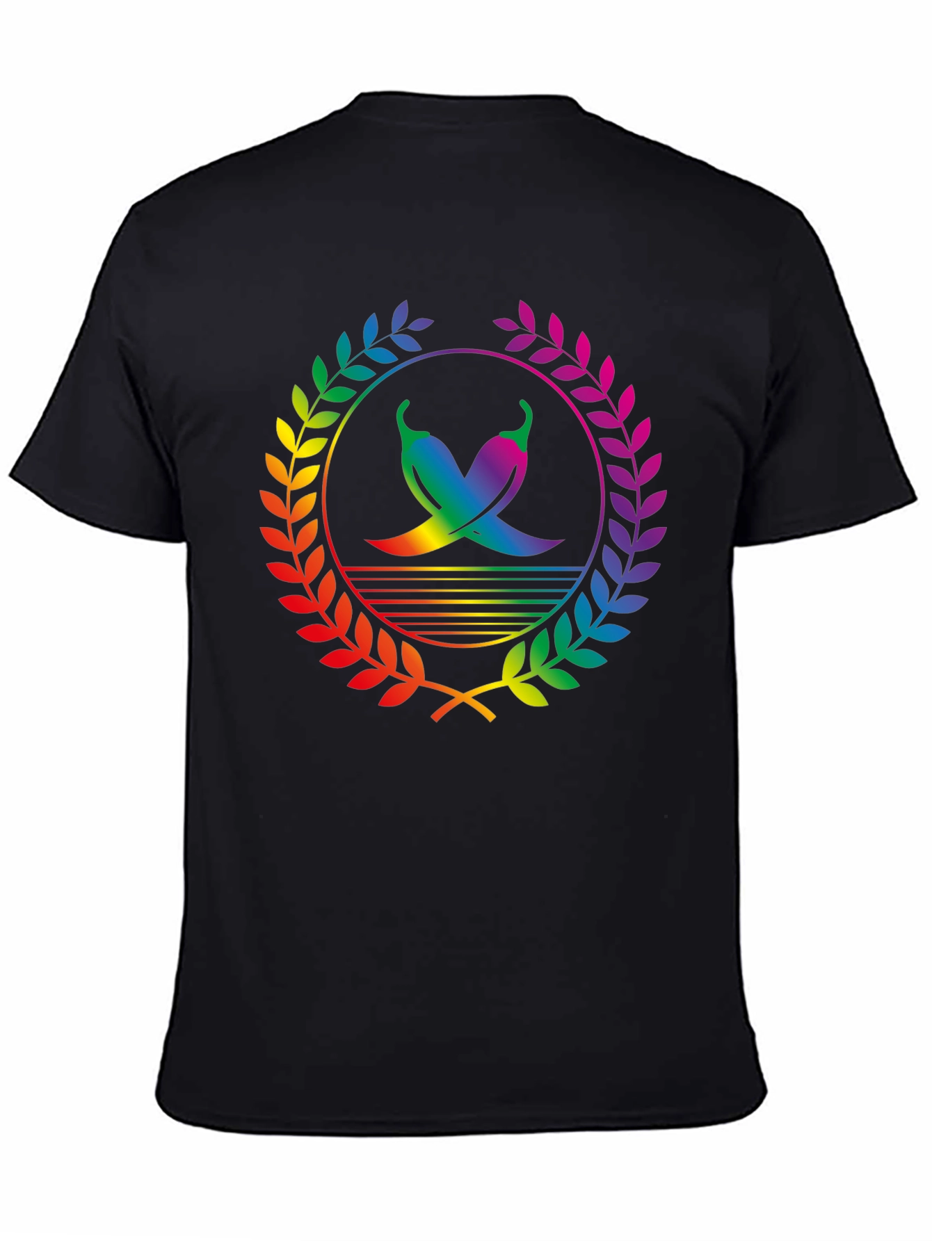 Rainbow Chili Pepper Graphic Tee - Stylish Mens Shirt