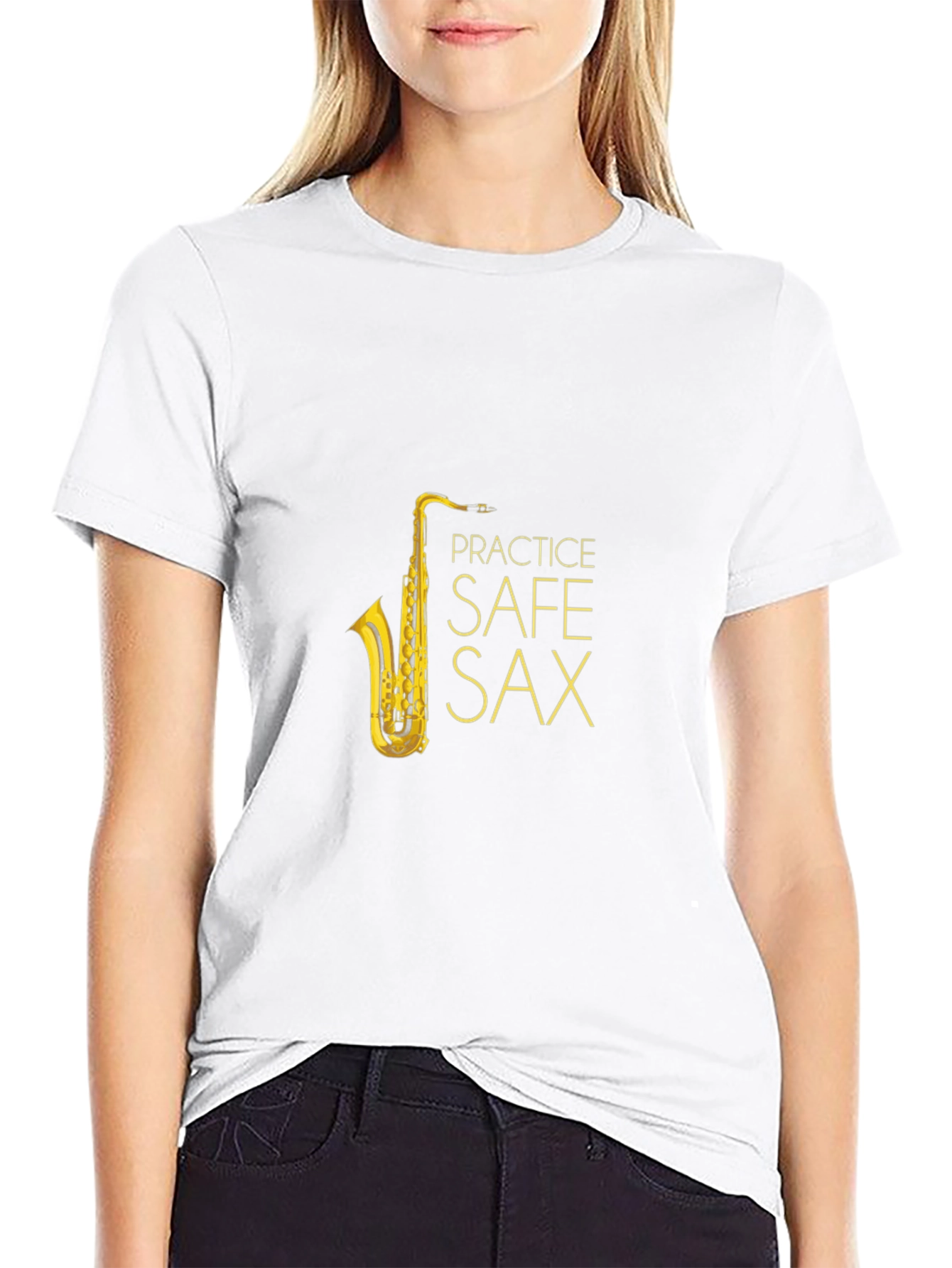 Practice Safe Sax T-Shirt - Music Lover Tee