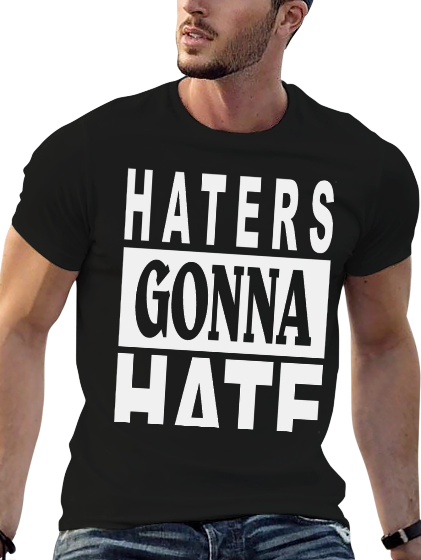 Haters Gonna Hate Graphic Tee - Black