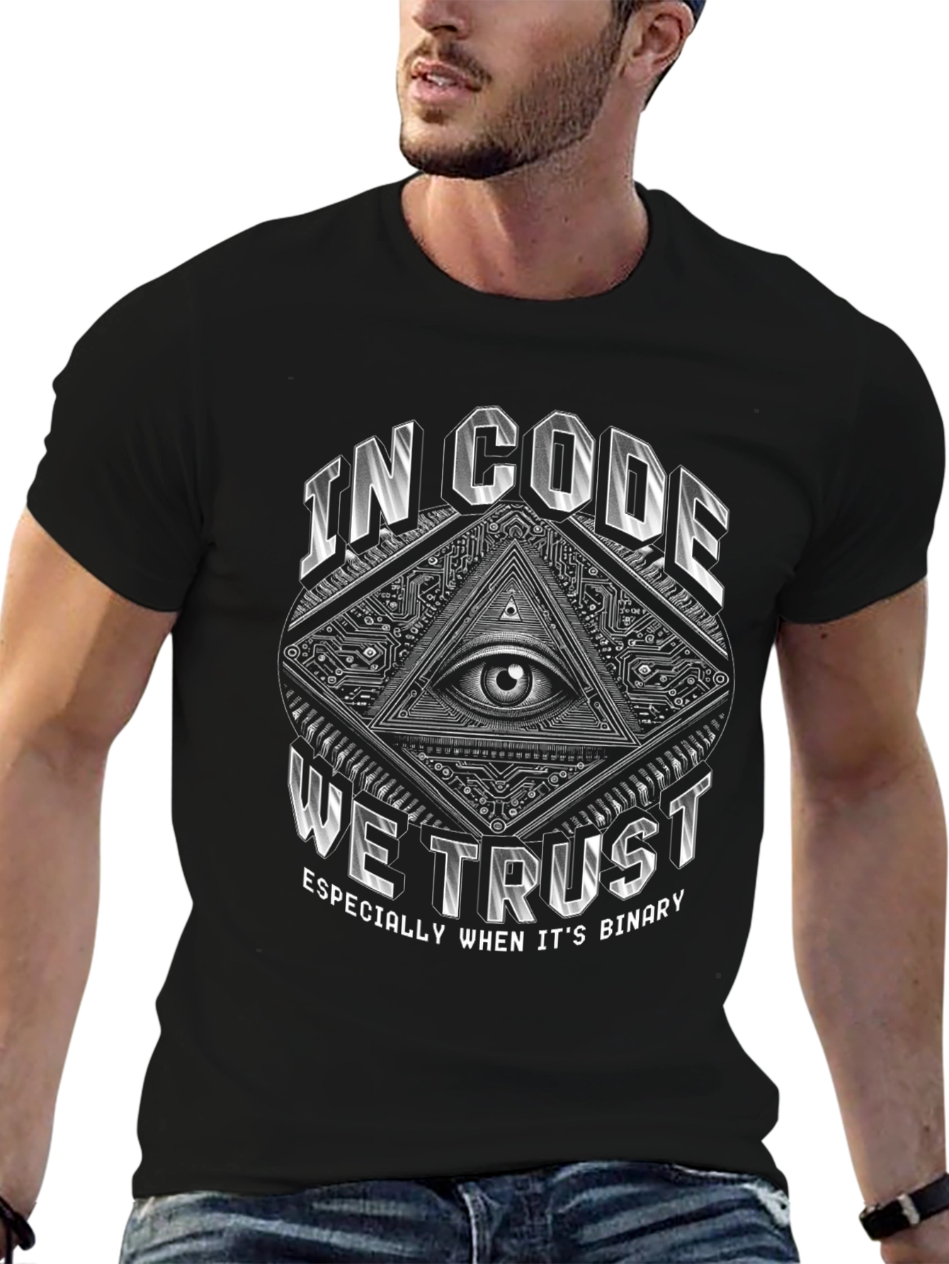 In Code We Trust Graphic T-Shirt