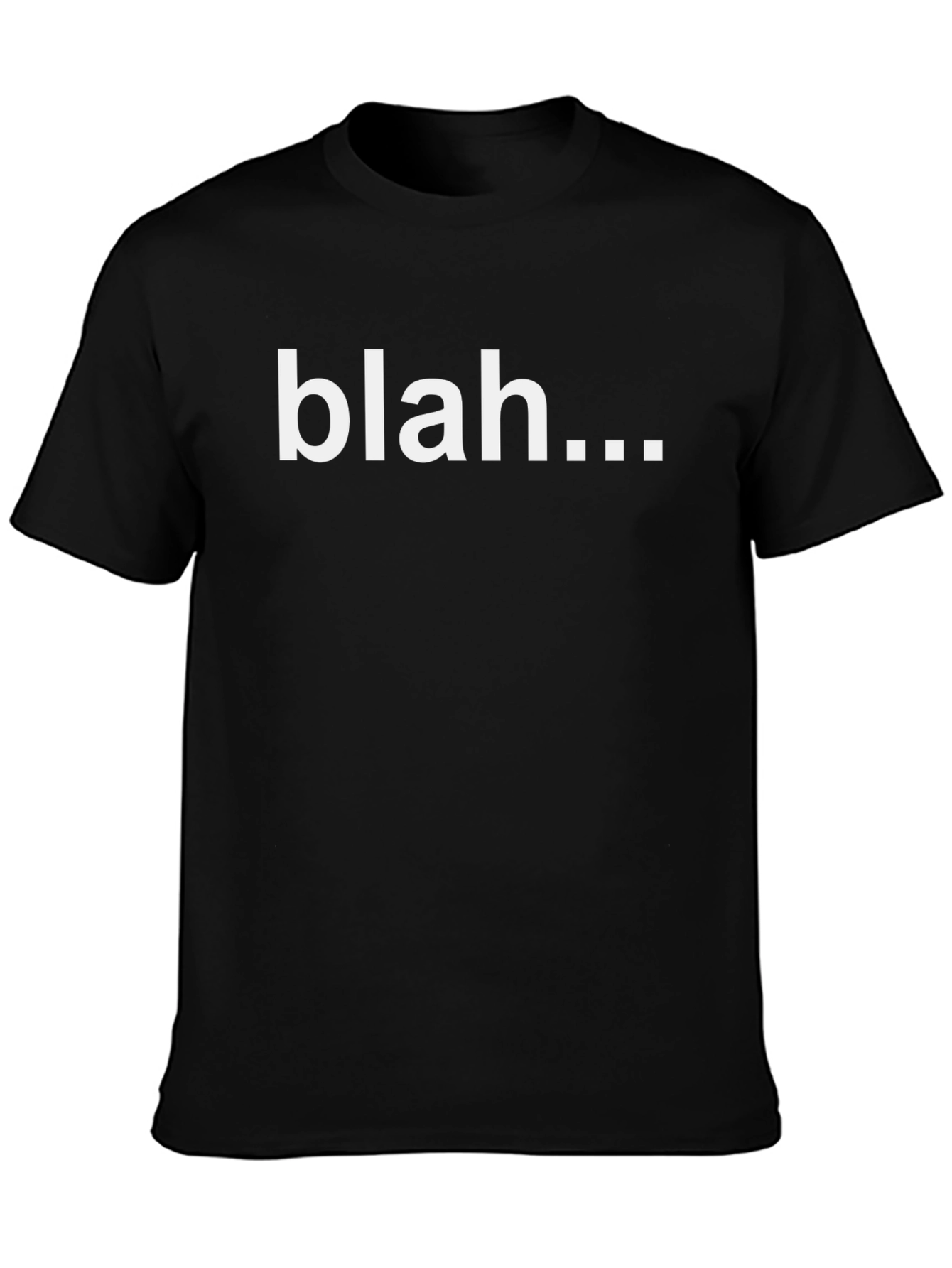 Blah Graphic Tee - Mens Black Cotton T-Shirt