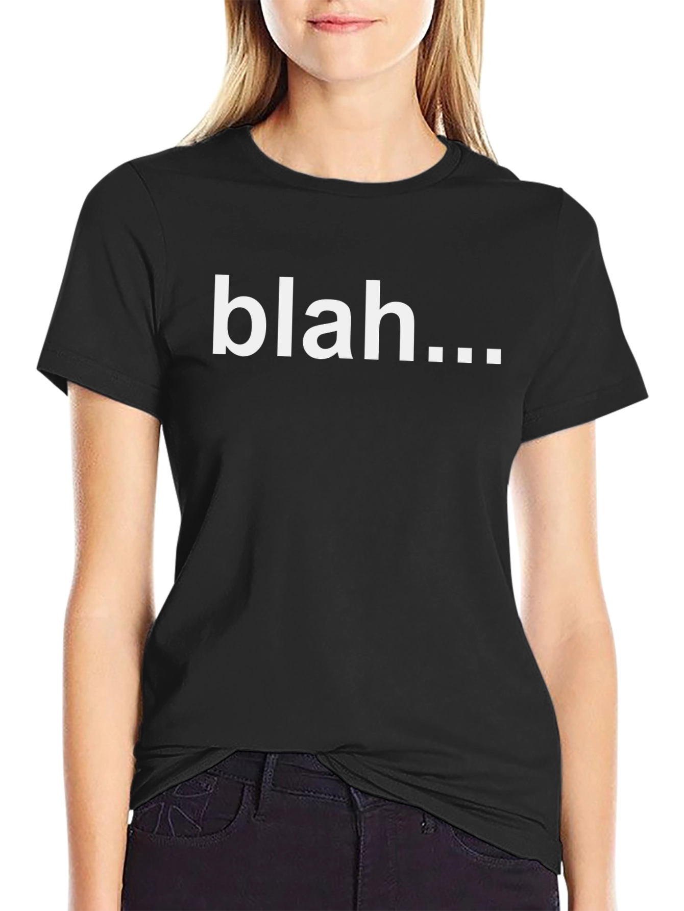 Blah Graphic Tee - Mens Black Cotton T-Shirt