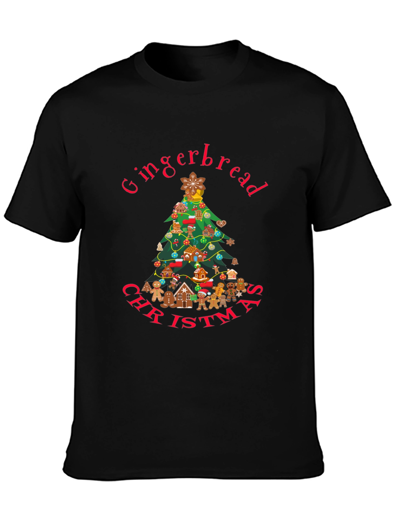 Gingerbread Christmas Tree Graphic Tee