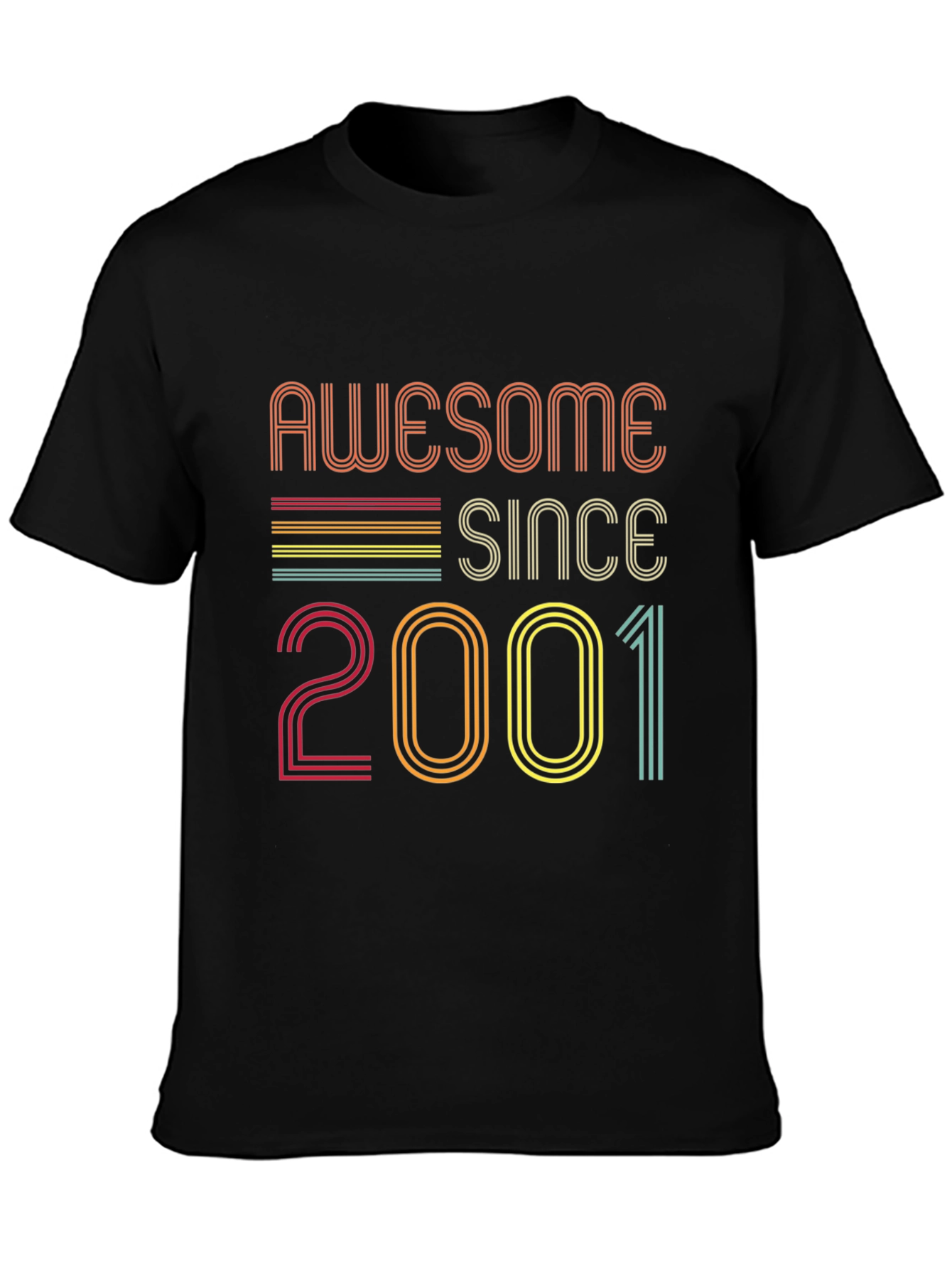 Awesome Since 2001 Black Graphic Tee