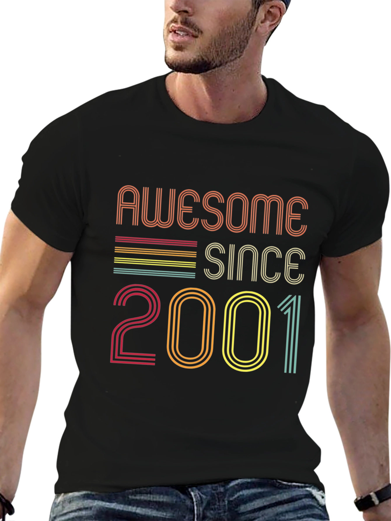 Awesome Since 2001 Black Graphic Tee