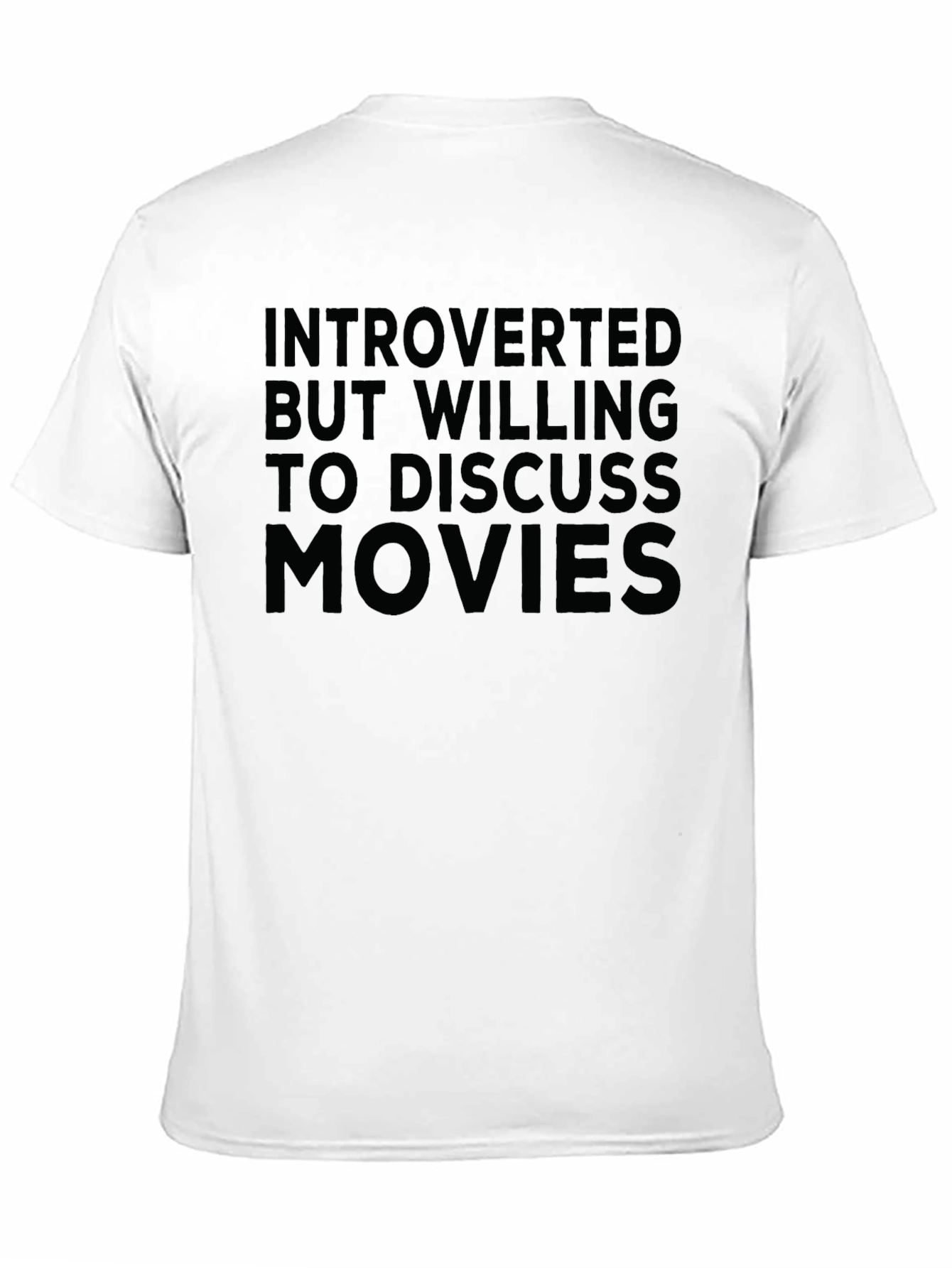 Introverted Movie Lover T-Shirt - Black Cotton Tee