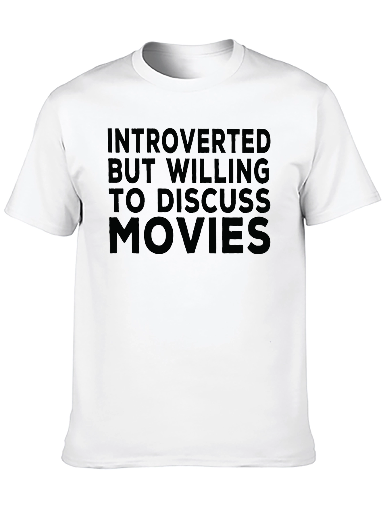 Introverted Movie Lover T-Shirt - Black Cotton Tee