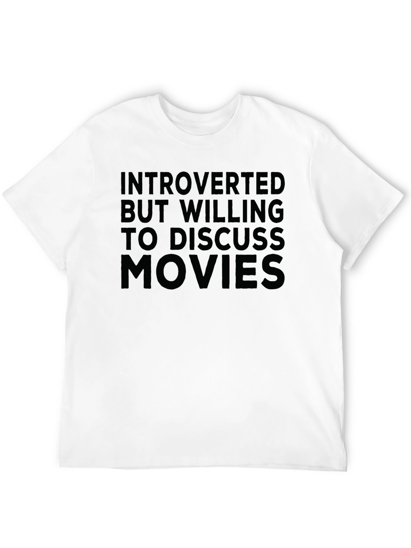 Introverted Movie Lover T-Shirt - Black Cotton Tee