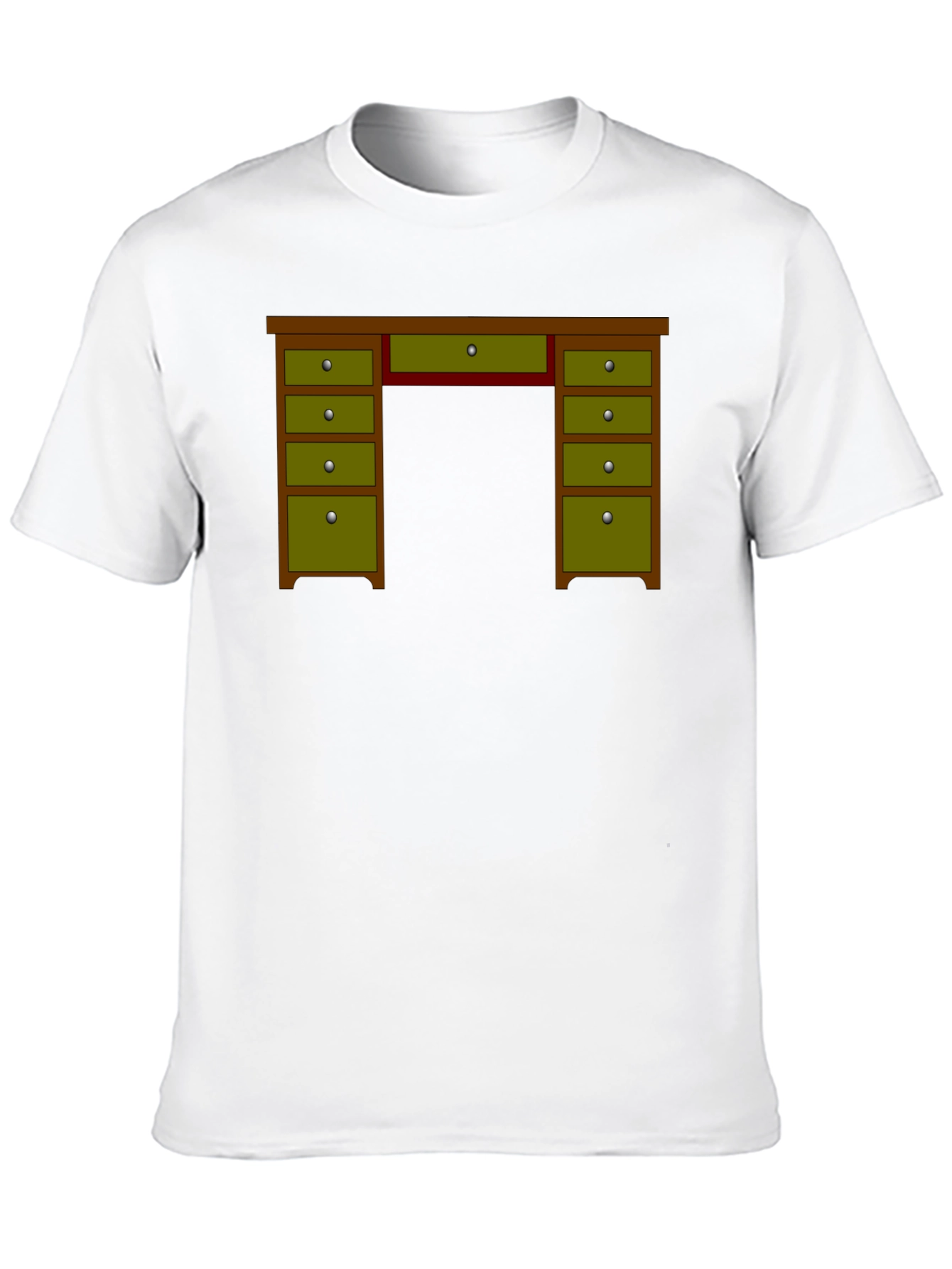 Novelty Desk Graphic T-Shirt - Office Humor Tee