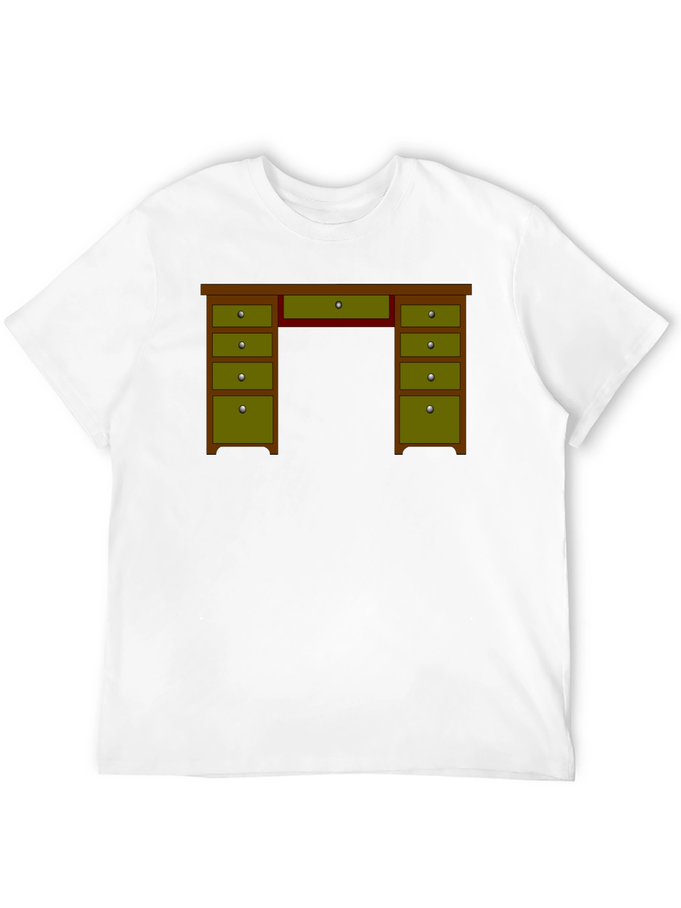 Novelty Desk Graphic T-Shirt - Office Humor Tee