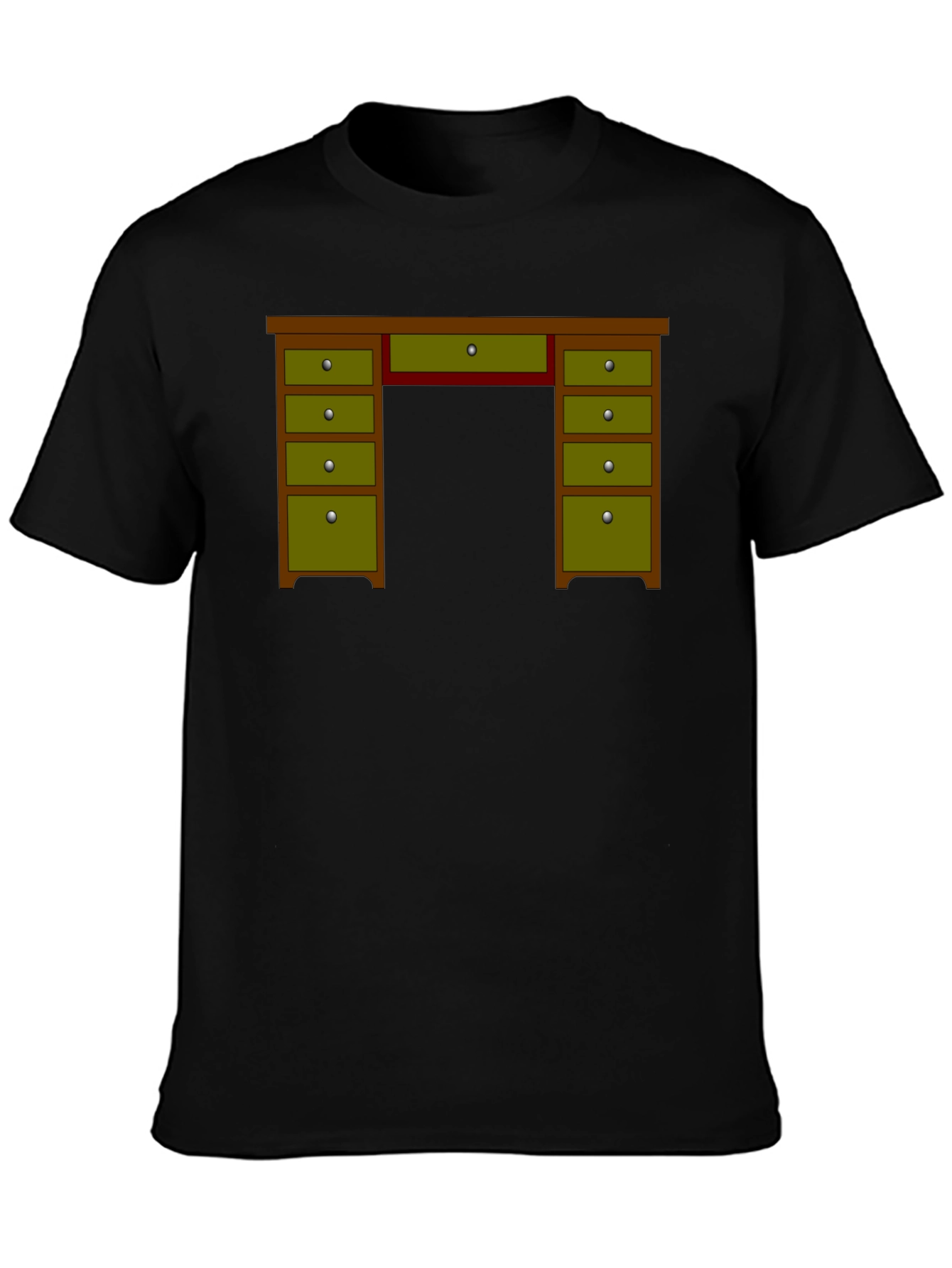 Novelty Desk Graphic T-Shirt - Office Humor Tee