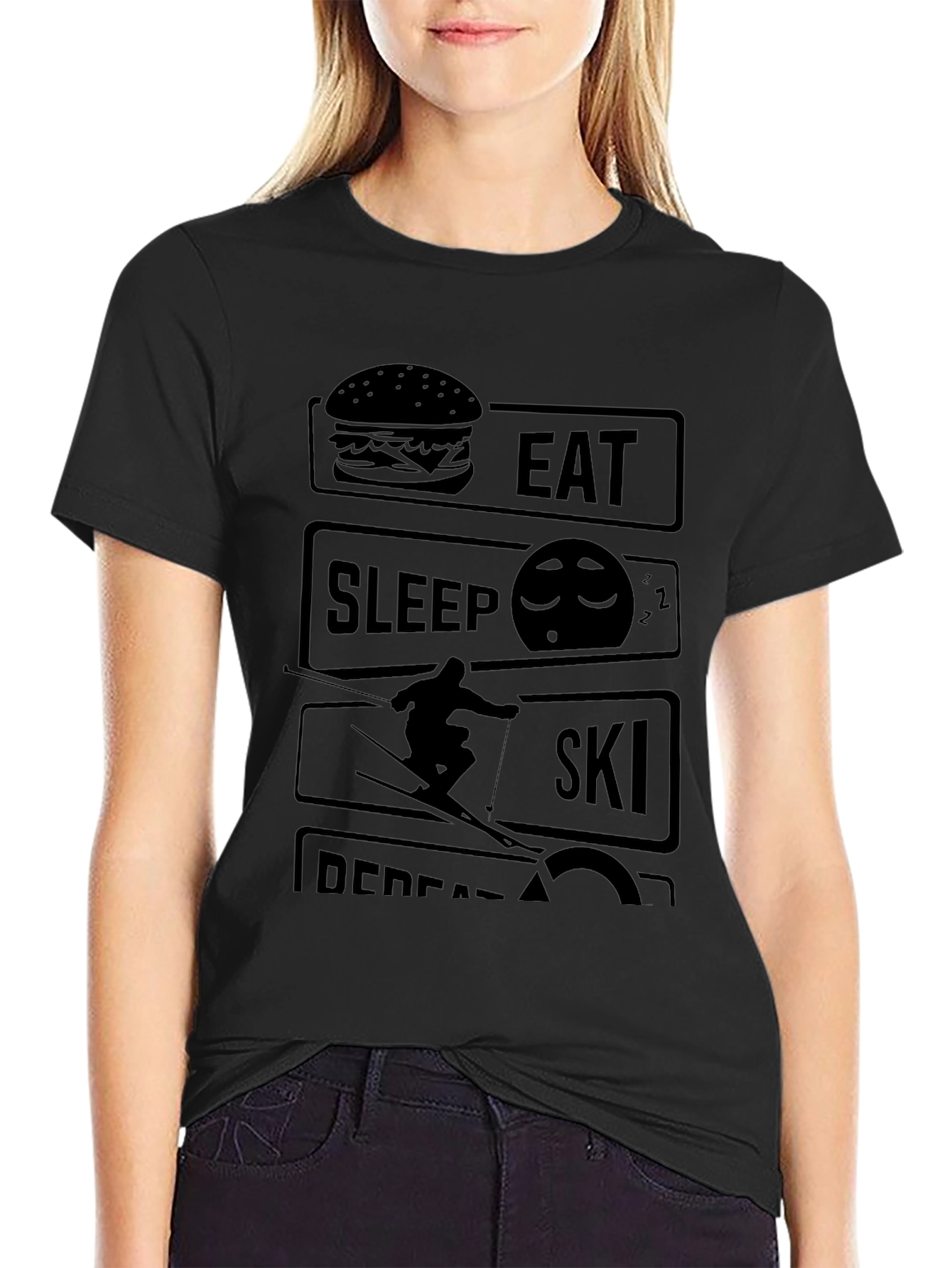 Eat Sleep Ski Repeat T-Shirt