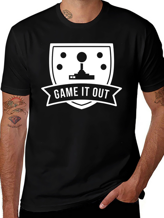 Game It Out Black T-Shirt - Retro Gaming
