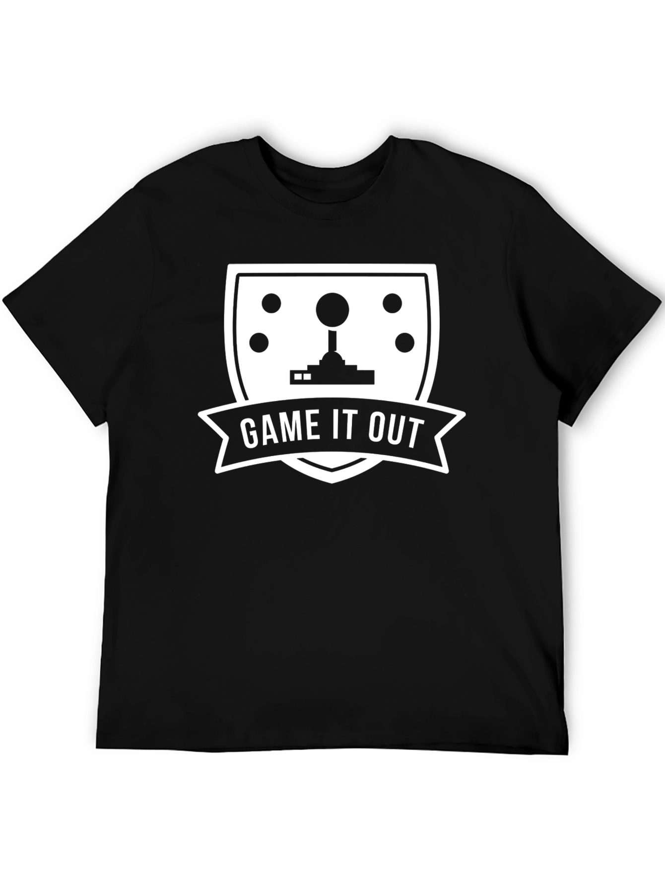 Game It Out Black T-Shirt - Retro Gaming