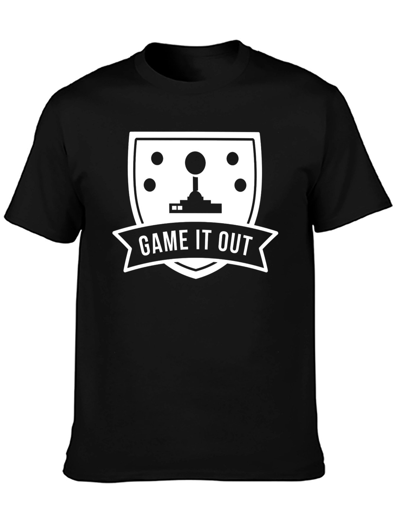 Game It Out Black T-Shirt - Retro Gaming