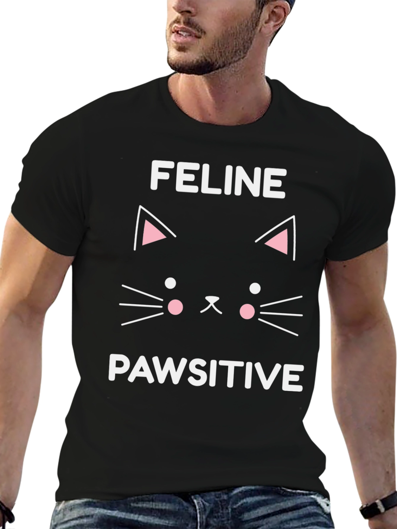 Feline Pawsitive Graphic Tee