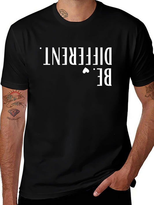 Be Different Graphic Tee - Unisex Black Cotton T-Shirt