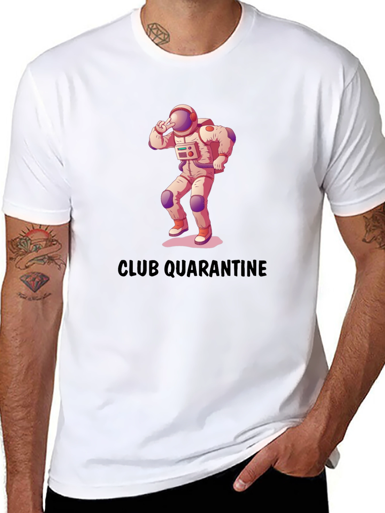 Club Quarantine Astronaut Graphic T-Shirt