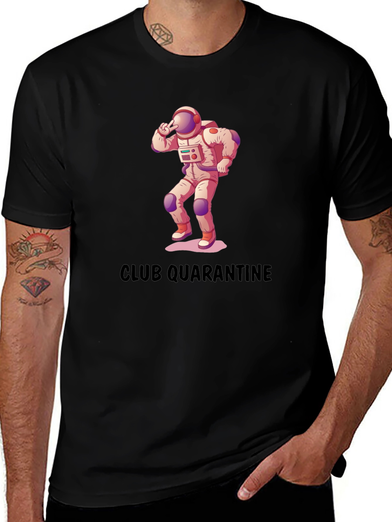Club Quarantine Astronaut Graphic T-Shirt