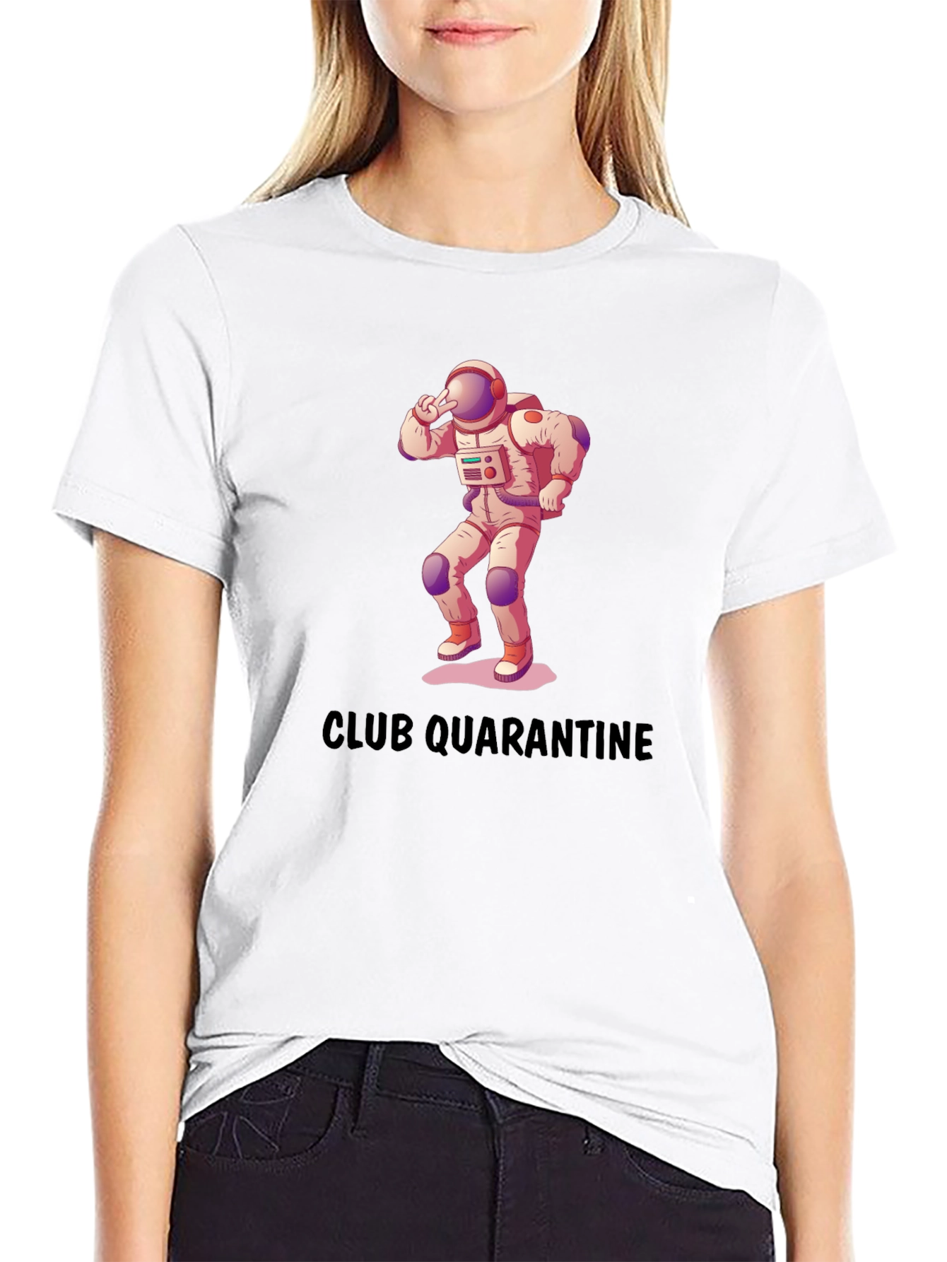Club Quarantine Astronaut Graphic T-Shirt