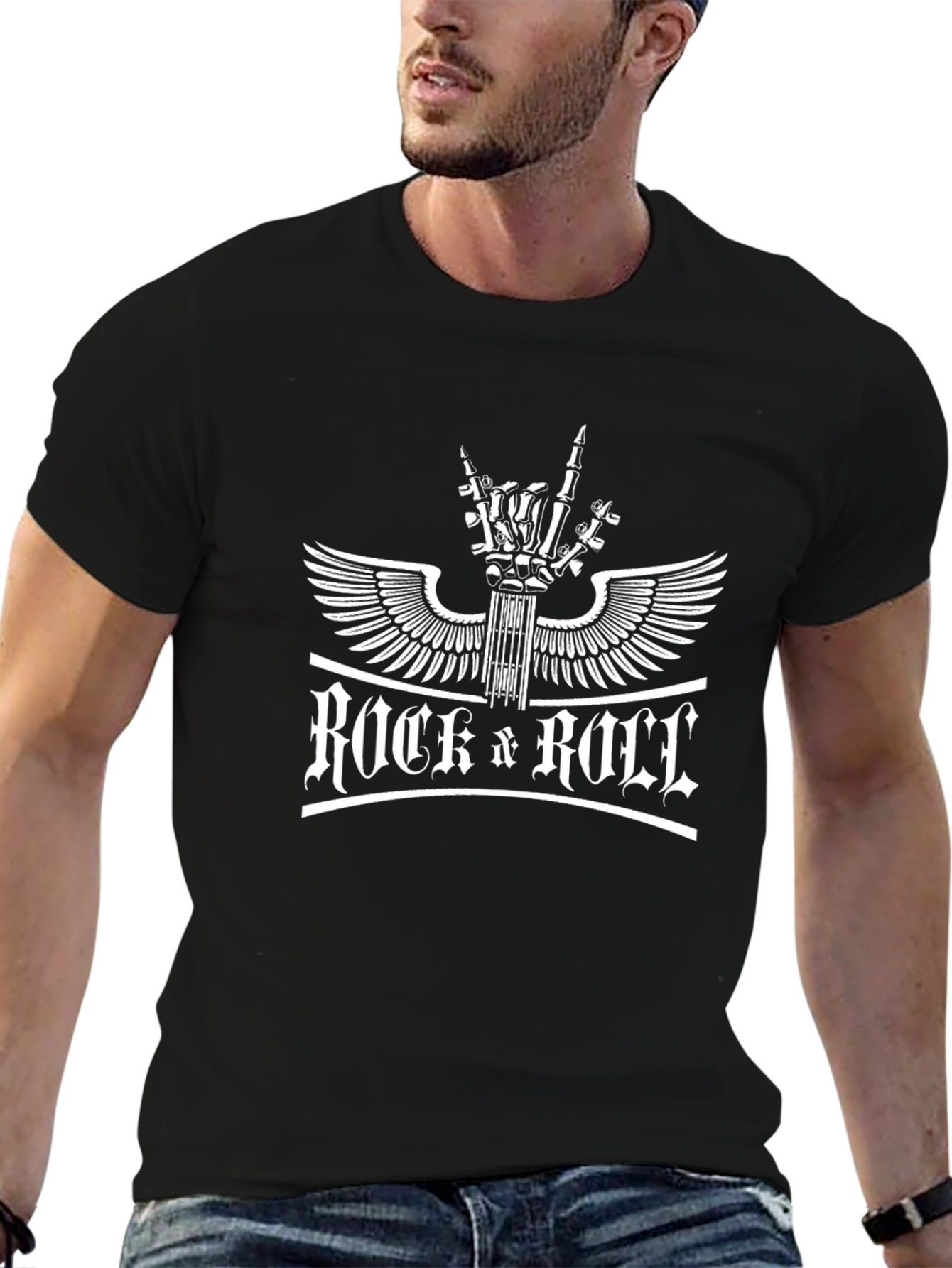 Rock n Roll Skeleton Hand T-Shirt