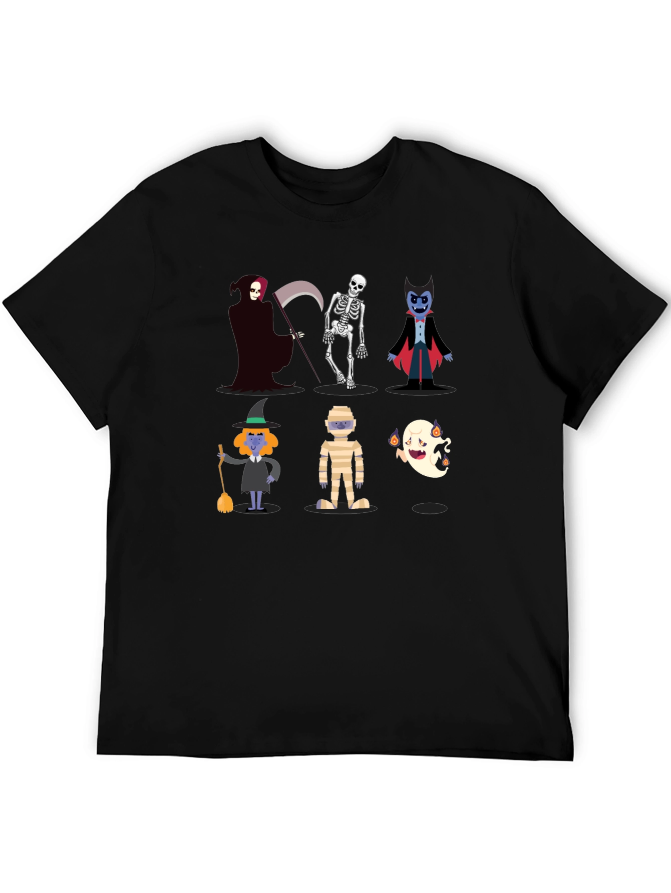 Halloween Cartoon Graphic Print T-Shirt