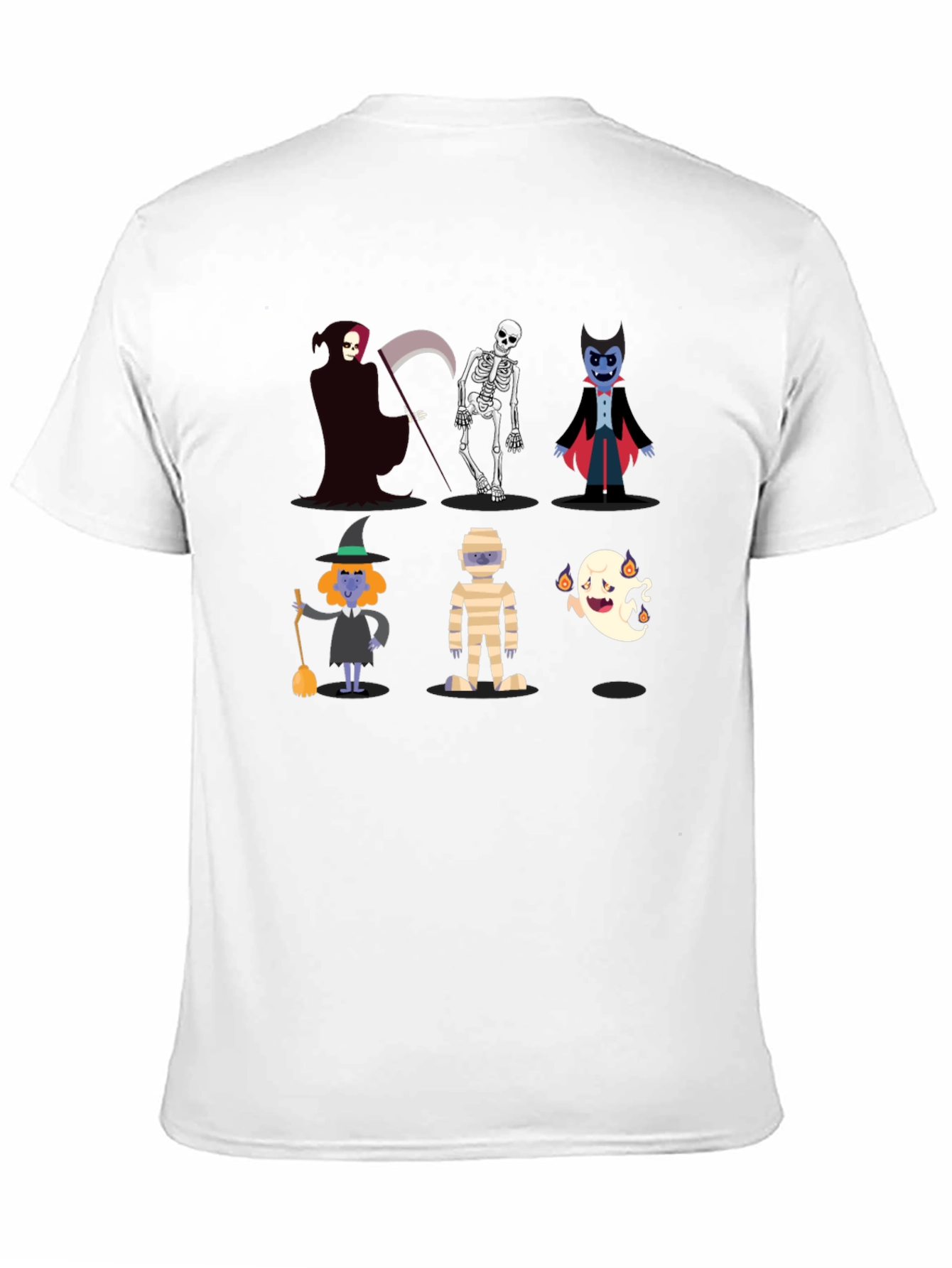 Halloween Cartoon Graphic Print T-Shirt