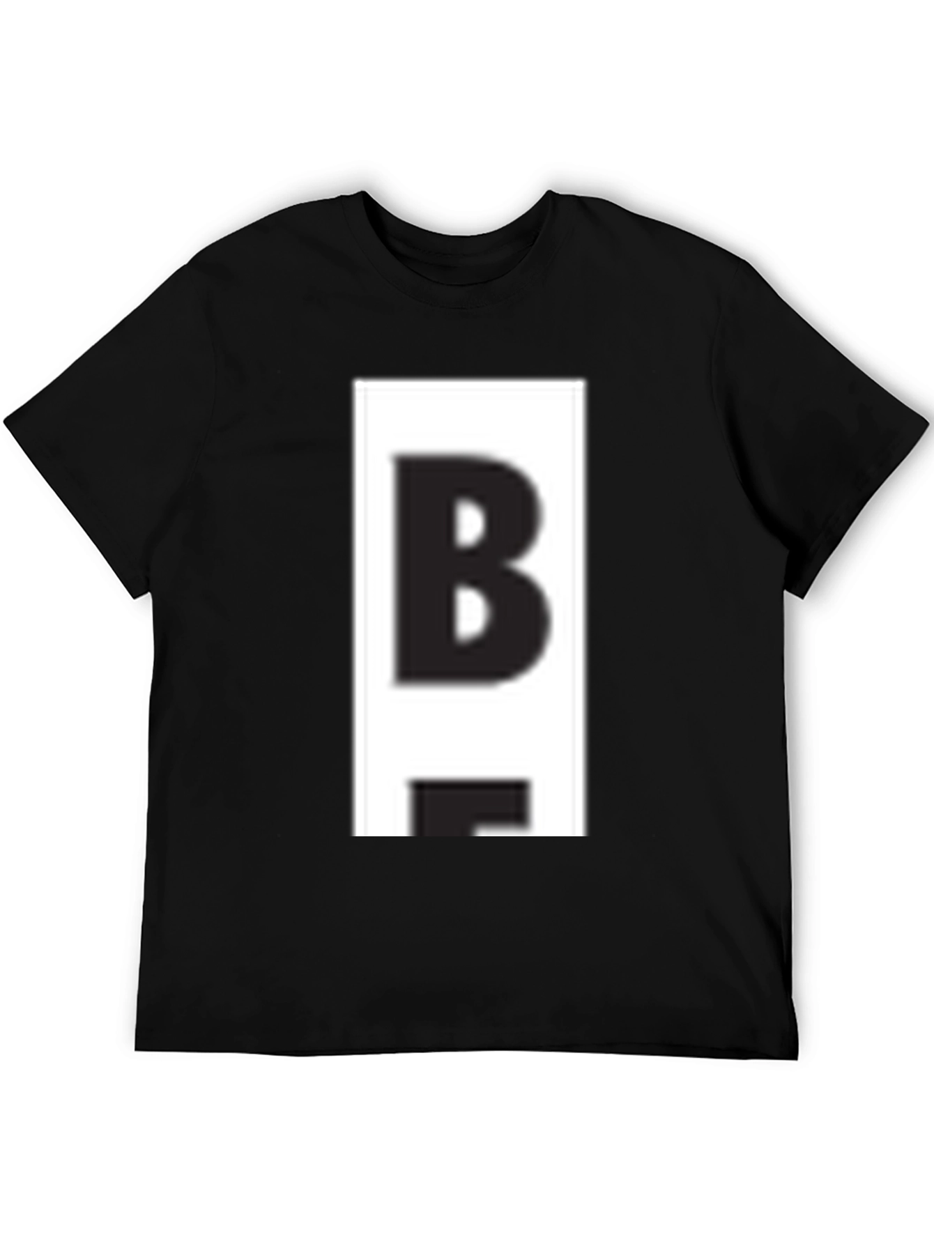 Bold B Graphic Tee - Casual Black T-Shirt