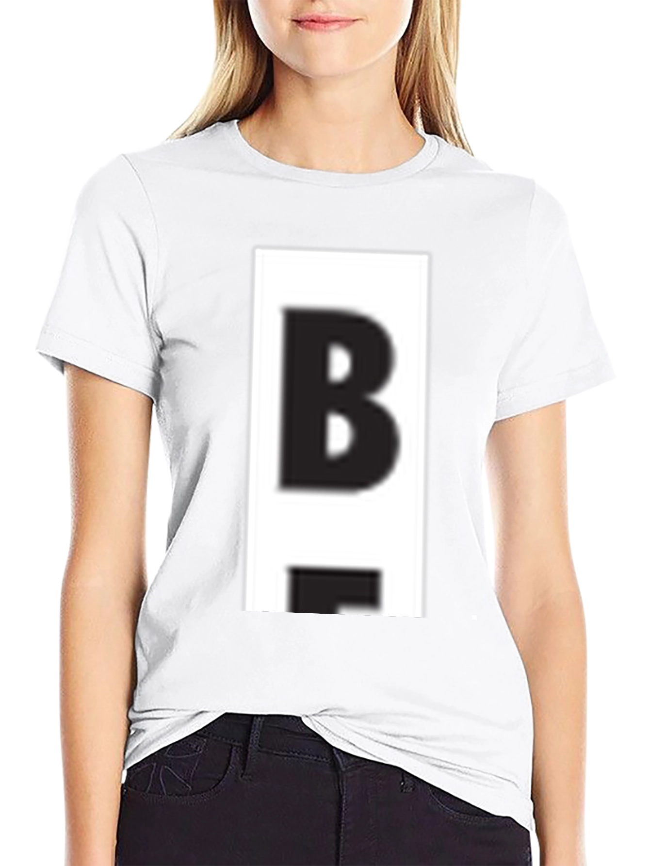 Bold B Graphic Tee - Casual Black T-Shirt