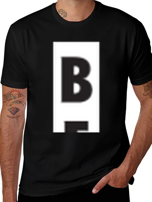 Bold B Graphic Tee - Casual Black T-Shirt