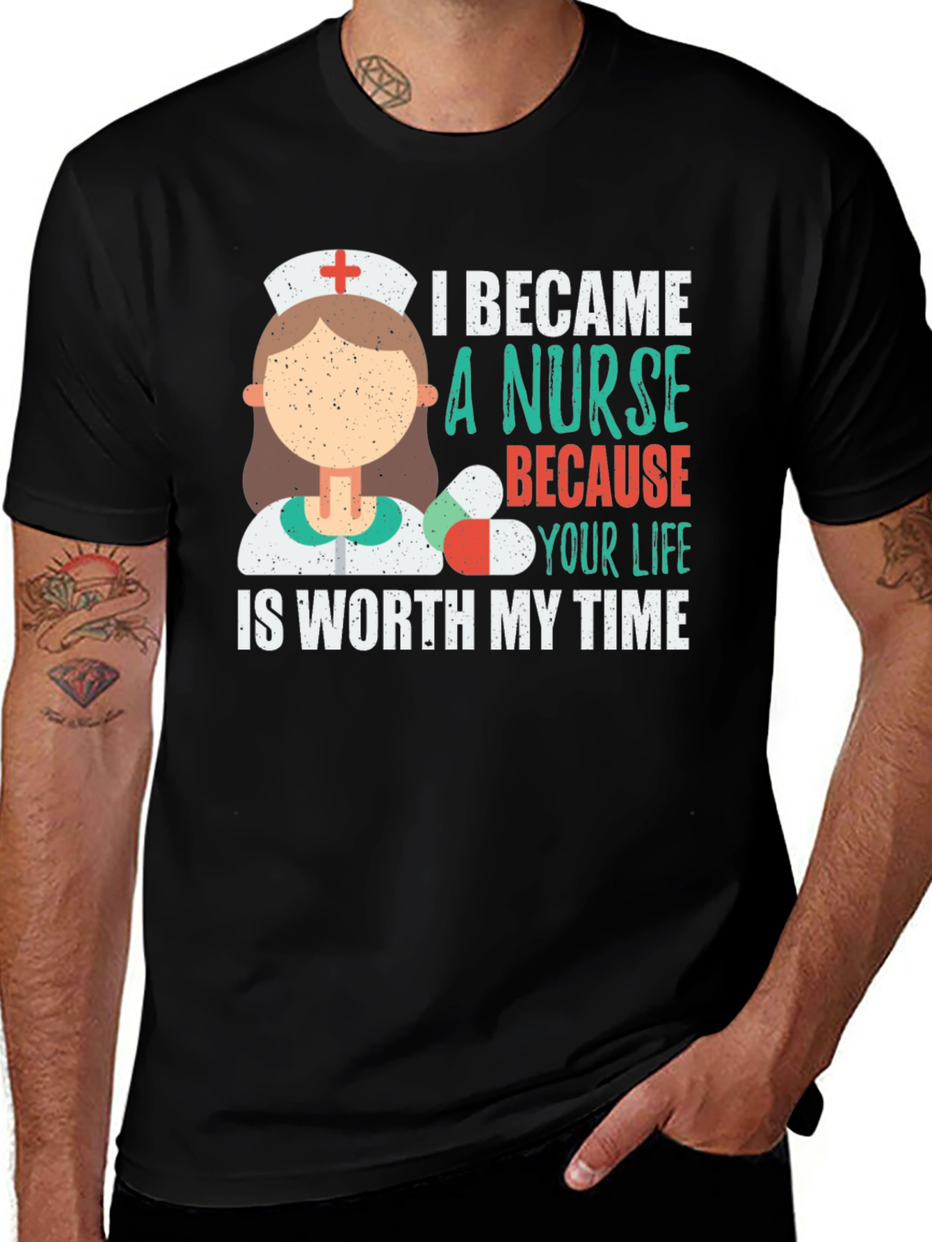 Nurse Graphic T-Shirt - Worth My Time