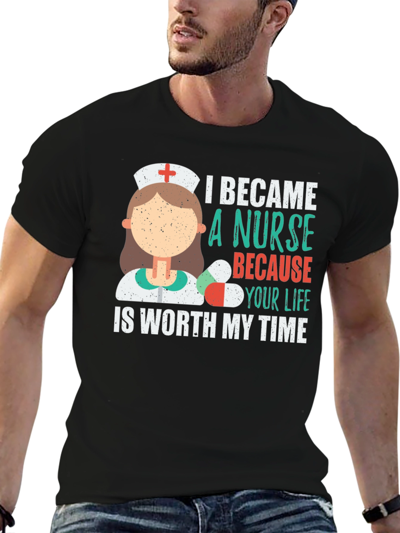 Nurse Graphic T-Shirt - Worth My Time