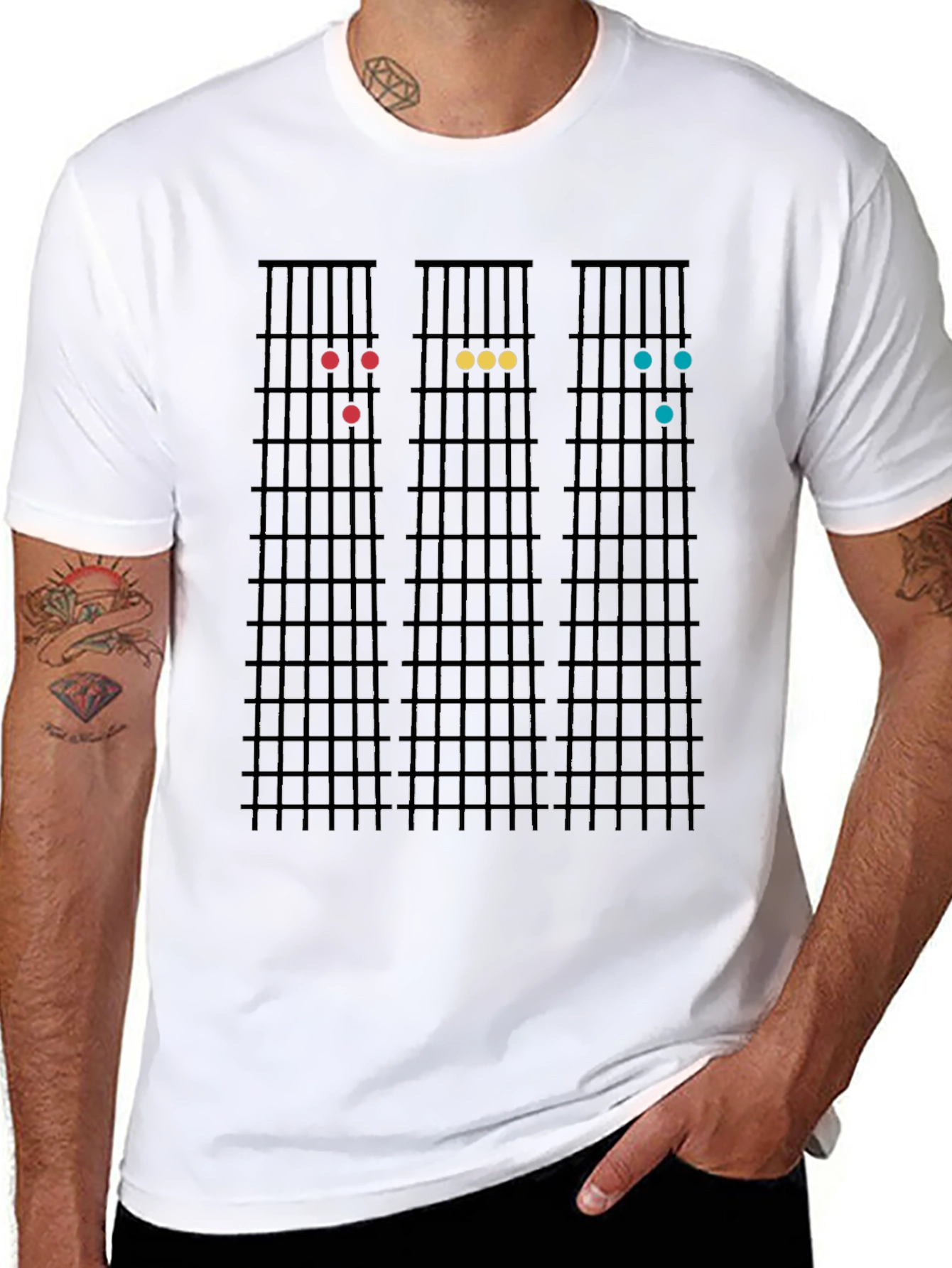Guitar Chord Chart T-Shirt - Musical Style Tee