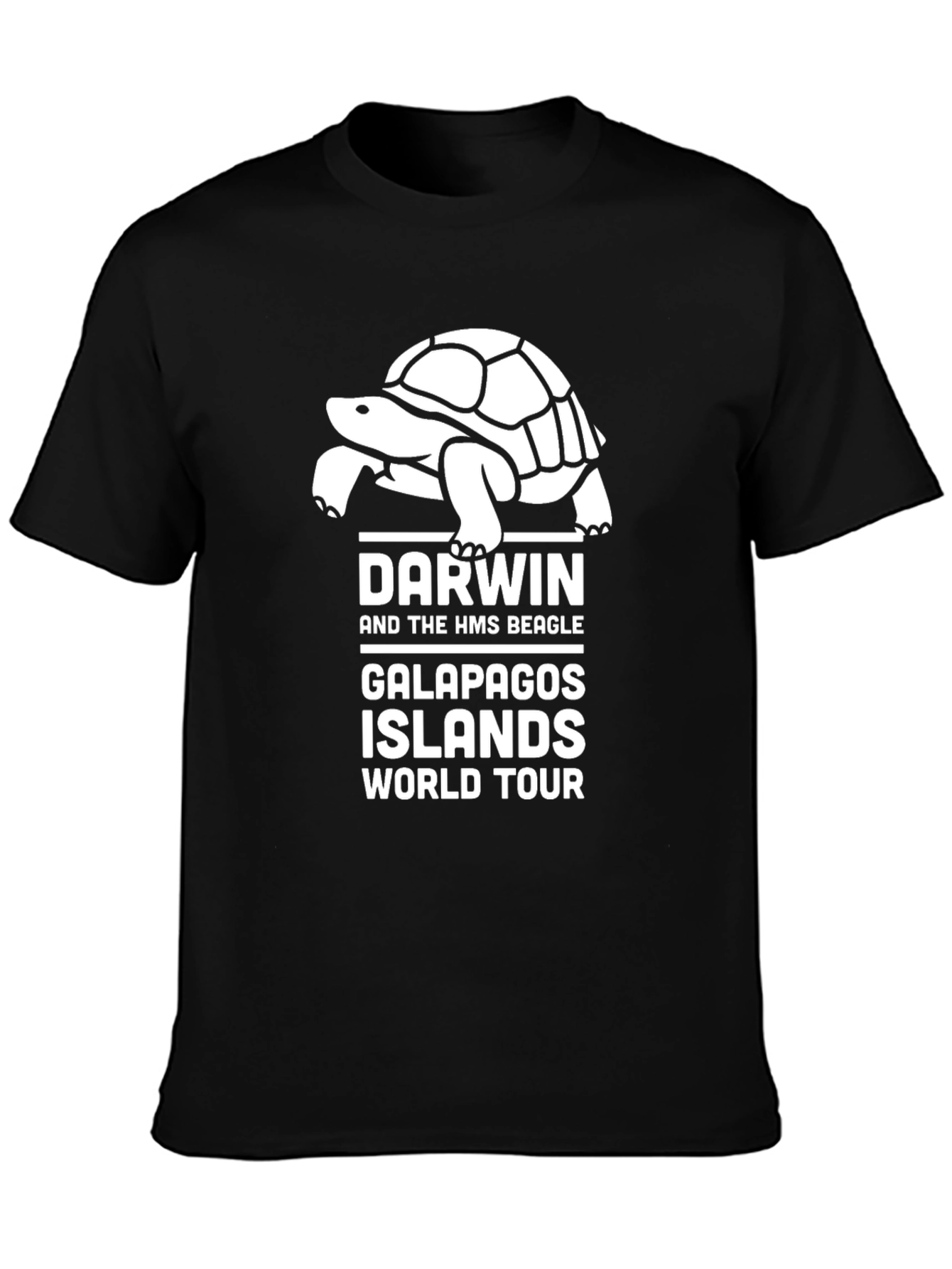 Darwin Galapagos Islands World Tour Black T-Shirt