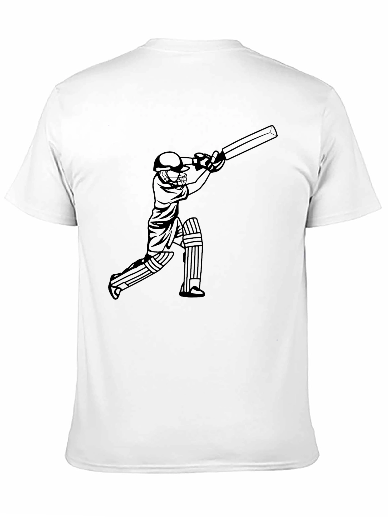 Cricket Player Black Graphic Tee