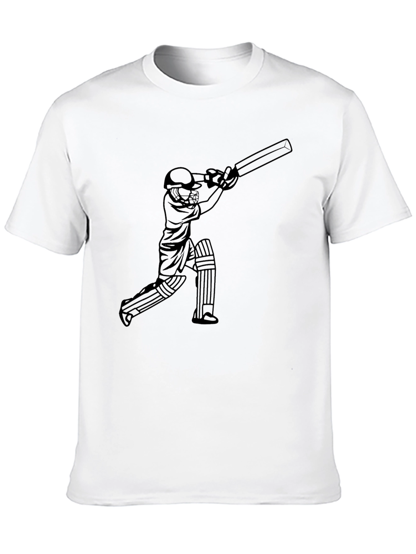 Cricket Player Black Graphic Tee