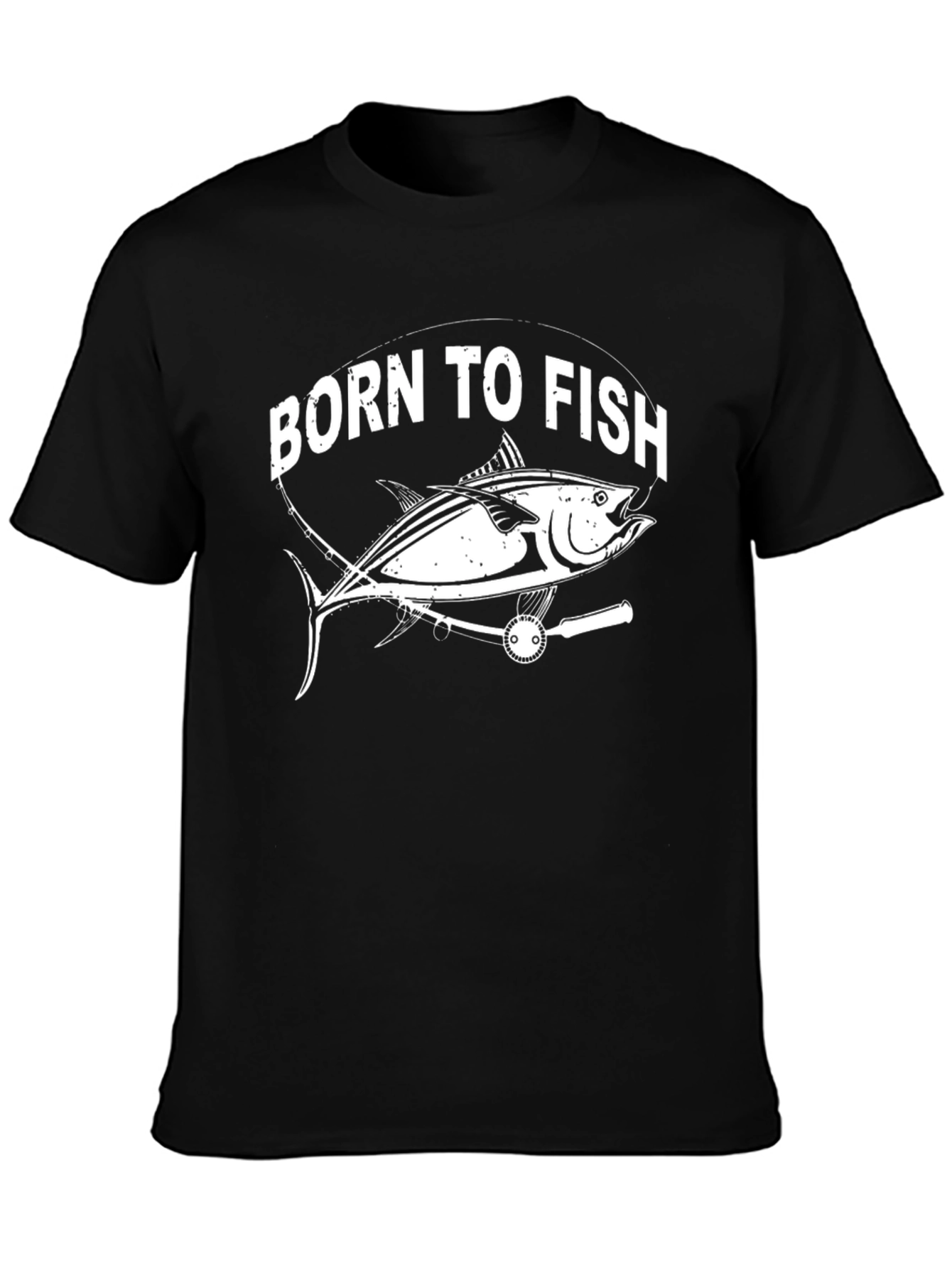 Born to Fish Graphic Tee - Black